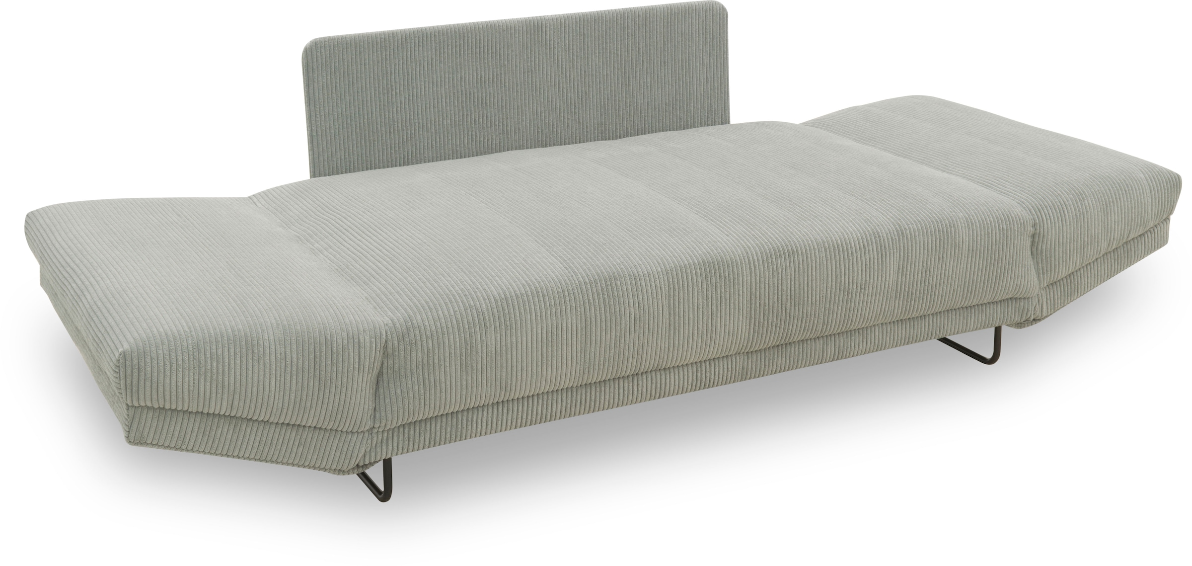 INOSIGN Schlafsofa »Jadelyn mit klappbaren Armlehnen,«, Federkern, Cord-Bezug, incl. 2 Armlehnkissen, Liegefläche 97x250 cm