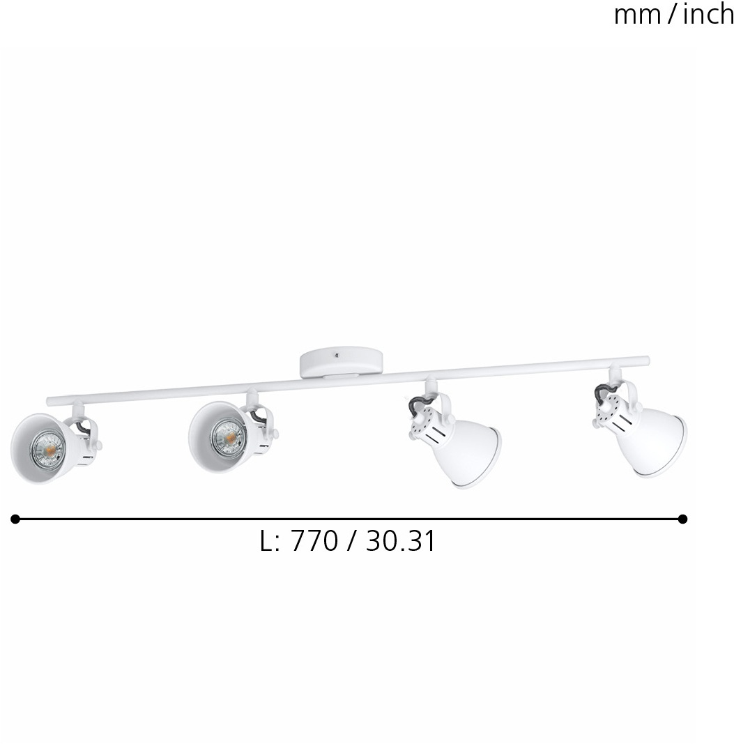 EGLO LED Deckenspots »SERAS 1«, 4 flammig, Leuchtmittel LED-Board-GU10   LE günstig online kaufen