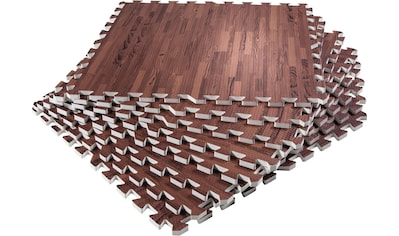GORILLA SPORTS Bodenschutzmatte »Schutzmattenset mit acht Teilen Holzoptik Dunkel«,... kaufen