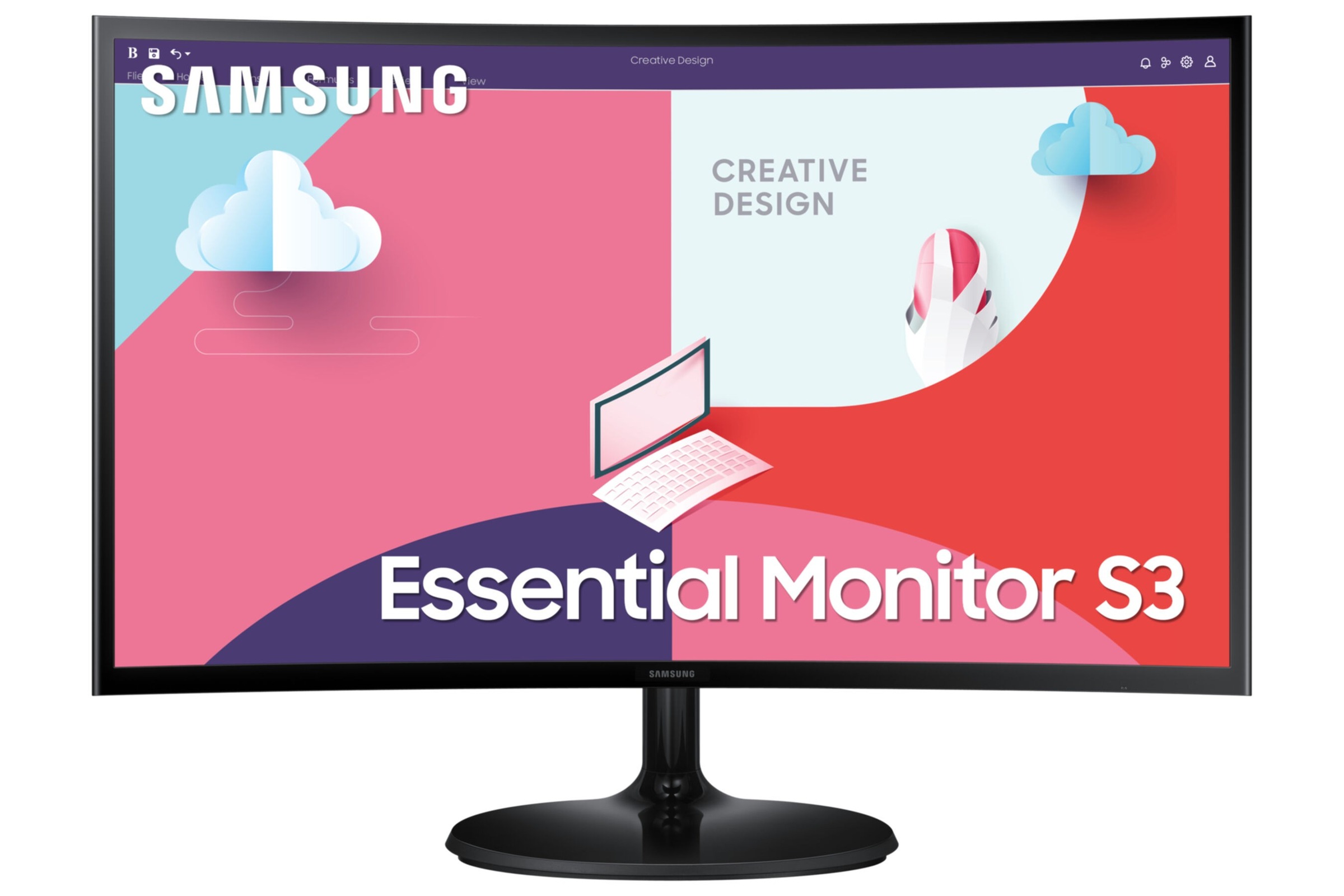 Samsung Curved-LED-Monitor »S24C364EAU«, 59 cm/24 Zoll, 1920 x 1080 px, Full HD, 4 ms Reaktionszeit, 75 Hz