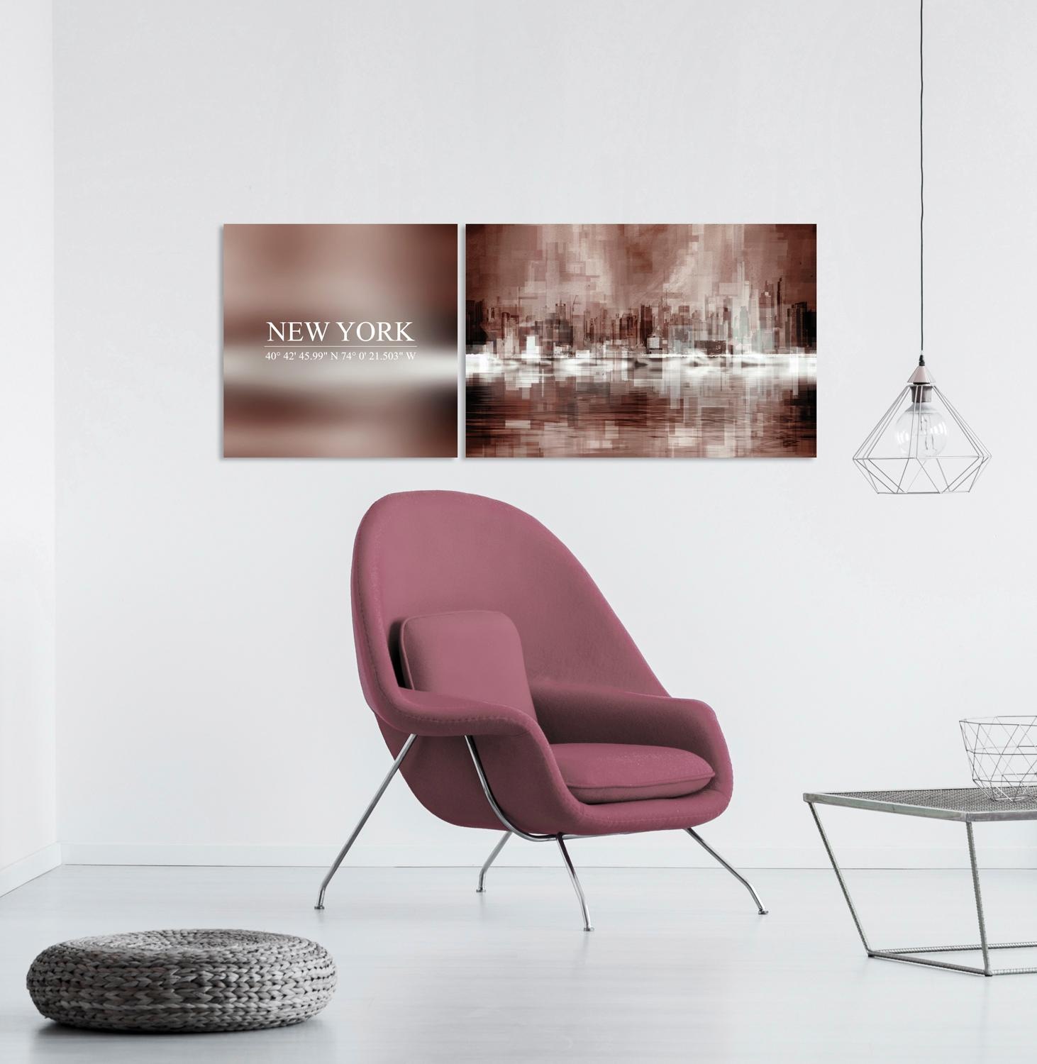 queence Leinwandbild »New York«, Abstrakte-Kunst-Modern-Spa-Spa Bilder-Sprü günstig online kaufen