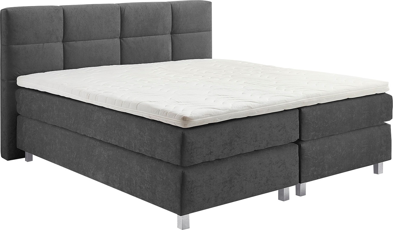 Westfalia Schlafkomfort Boxspringbett, wahlweise mit Kaltschaum-Topper, 2 Matratzenqualitäten