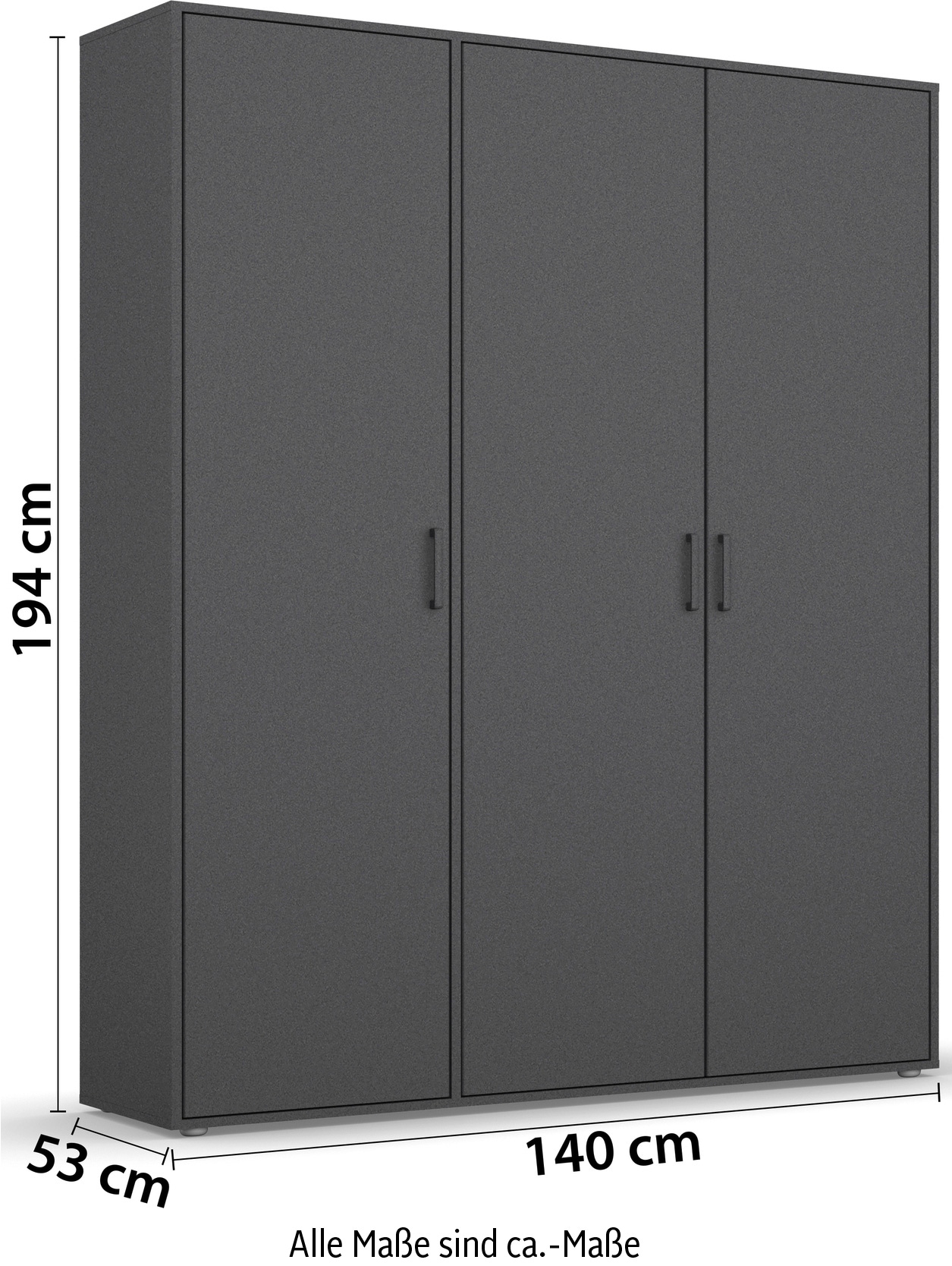 rauch Kleiderschrank »VOYAGER Otto´s Choice Garderobe Wäscheschrank TOPSELLER Schlafzimmer«, (in 3 verschiedenen Ausstattungen BASIC/CLASSIC/PREMIUM), Schrank mit modernen Griffen in viel Stauraum MADE IN GERMANY