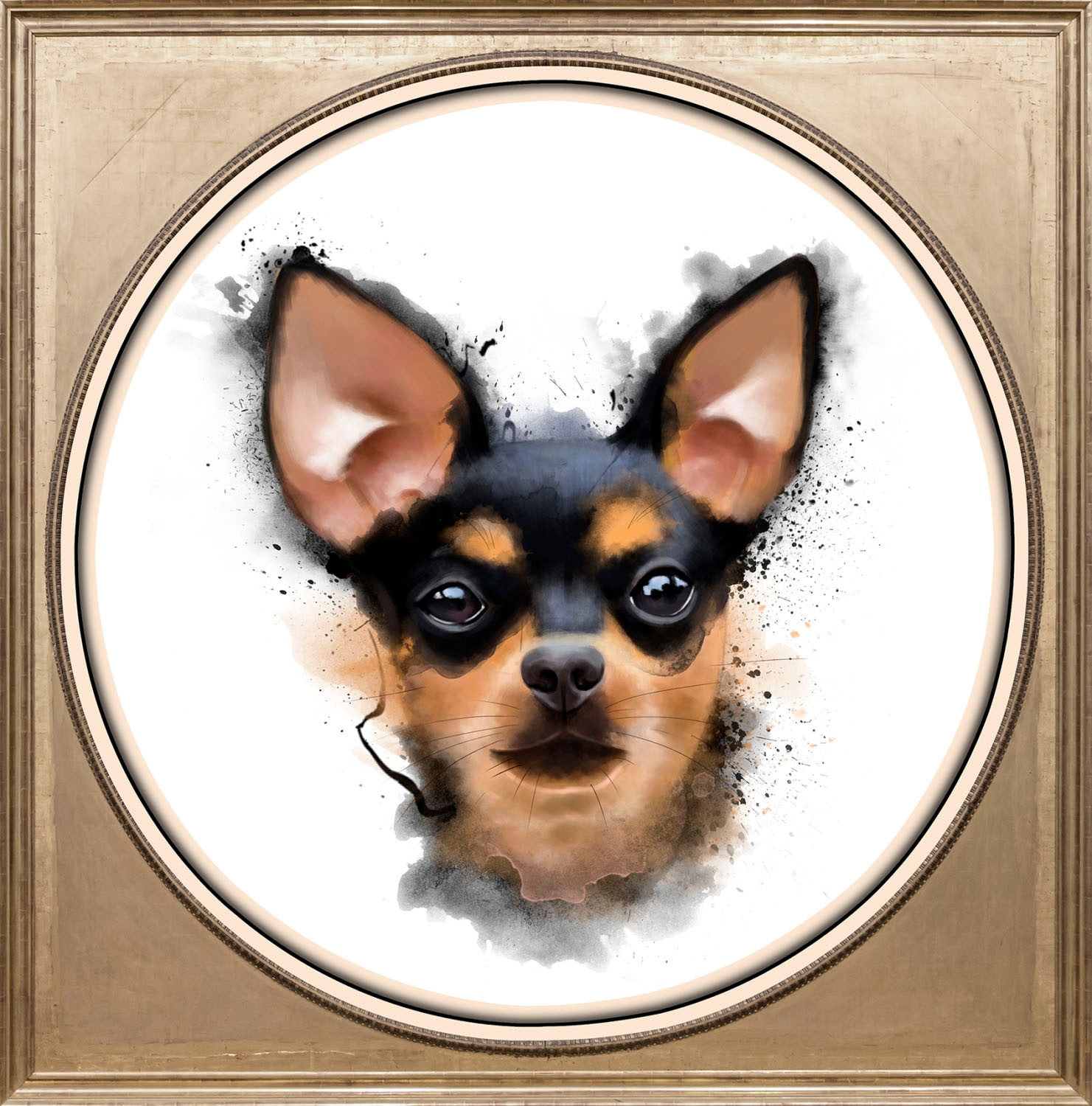 queence Acrylglasbild »Hund«, Haustiere-Gemälde-Kunst-Hund-Hunde-Hundebilde günstig online kaufen