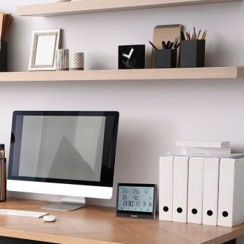 Hama Wetterstation »Wetterstation "Full Touch", Schwarz, mit Außensensor, Reichweite 30m« (mit Außensensor)