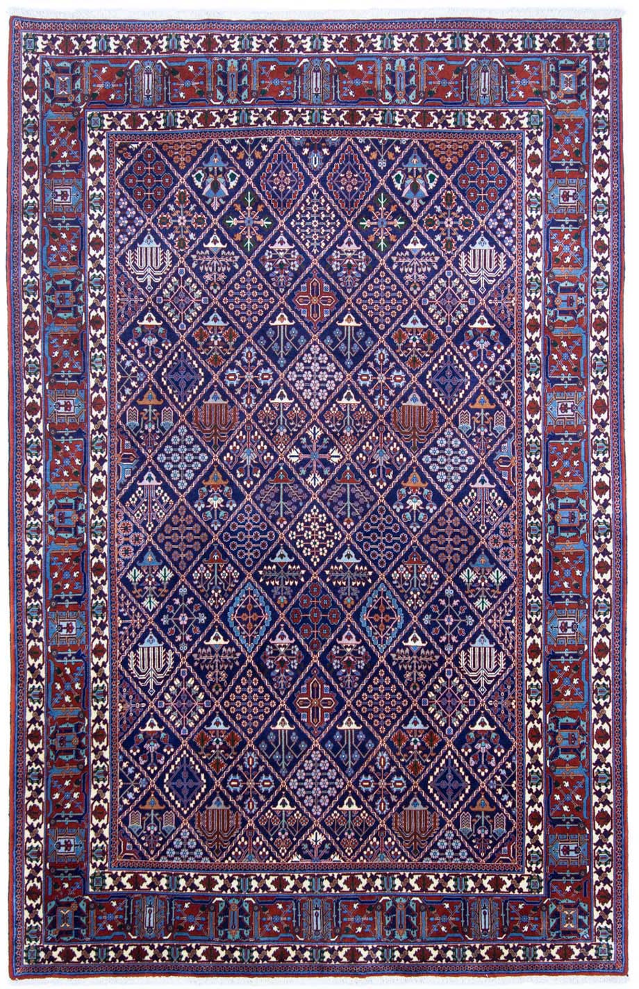 morgenland Wollteppich »Meymeh Durchgemustert Blu 305 x 201 cm«, rechteckig günstig online kaufen