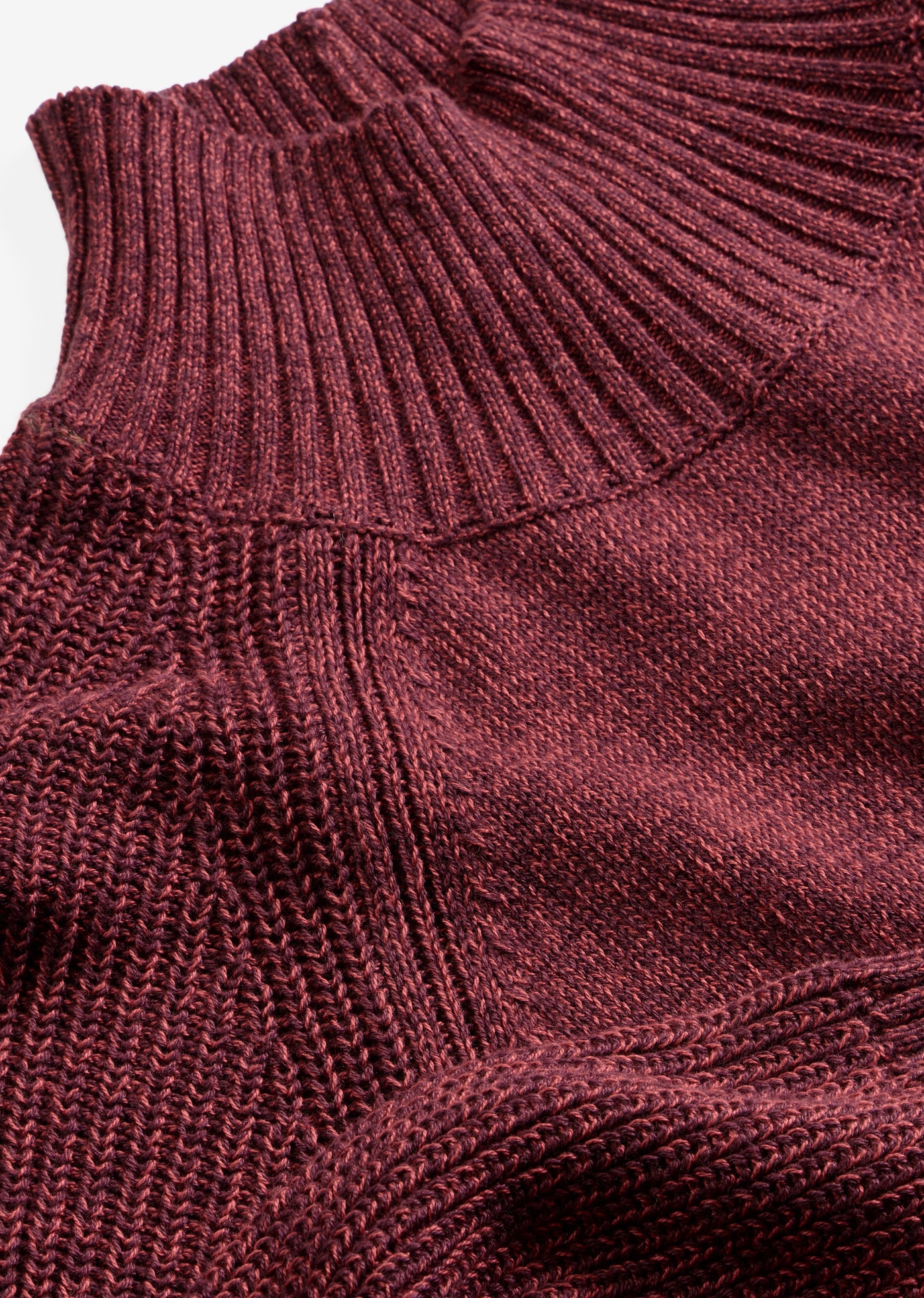 bonprix Strickpullover Loose Fit, aus Baumwolle und Polyacryl, mit Stehkragen