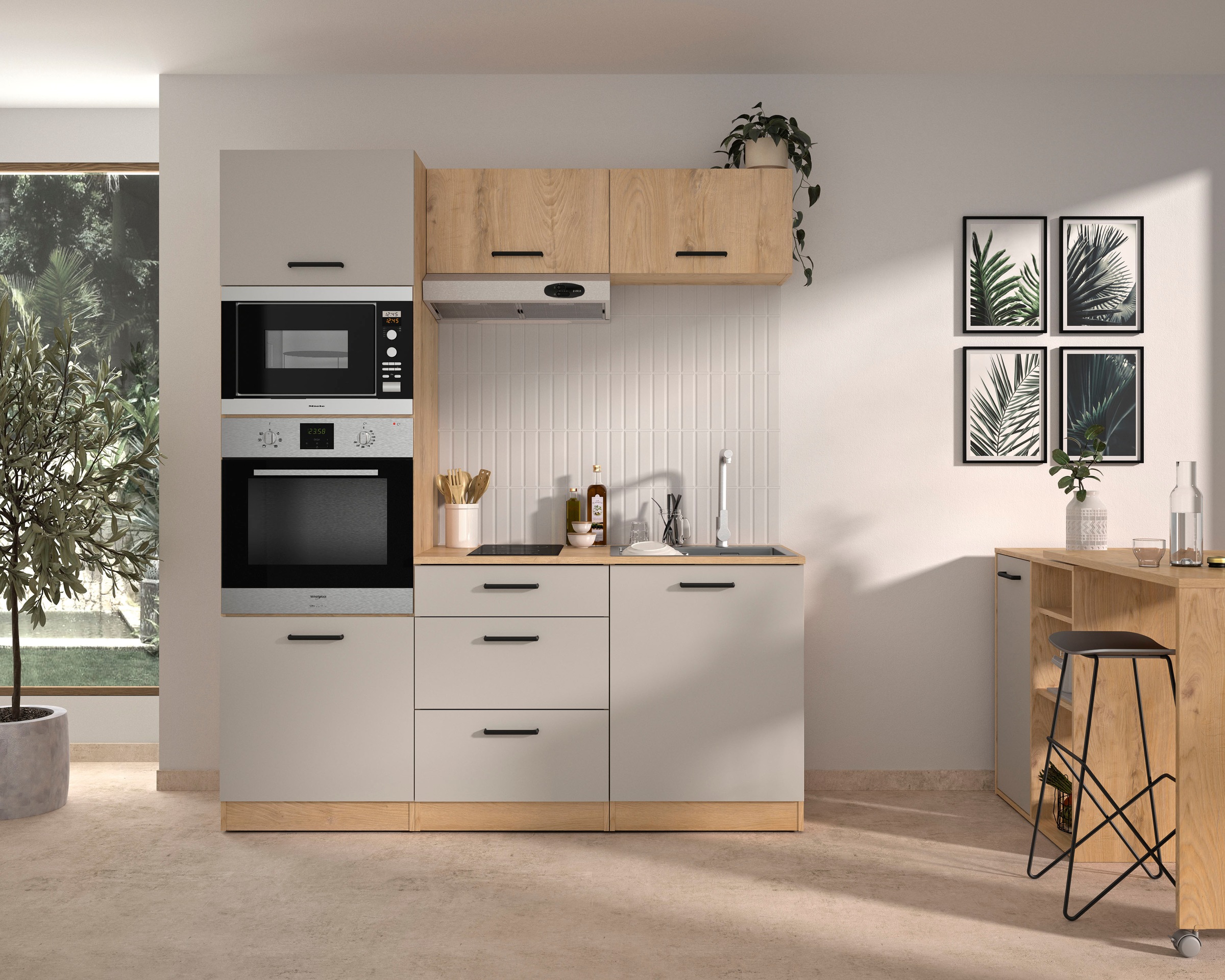 Gami Küchenzeile »Set D B180 ALPAGA« Set, Viel Stauraum auf kleinem Raum günstig online kaufen