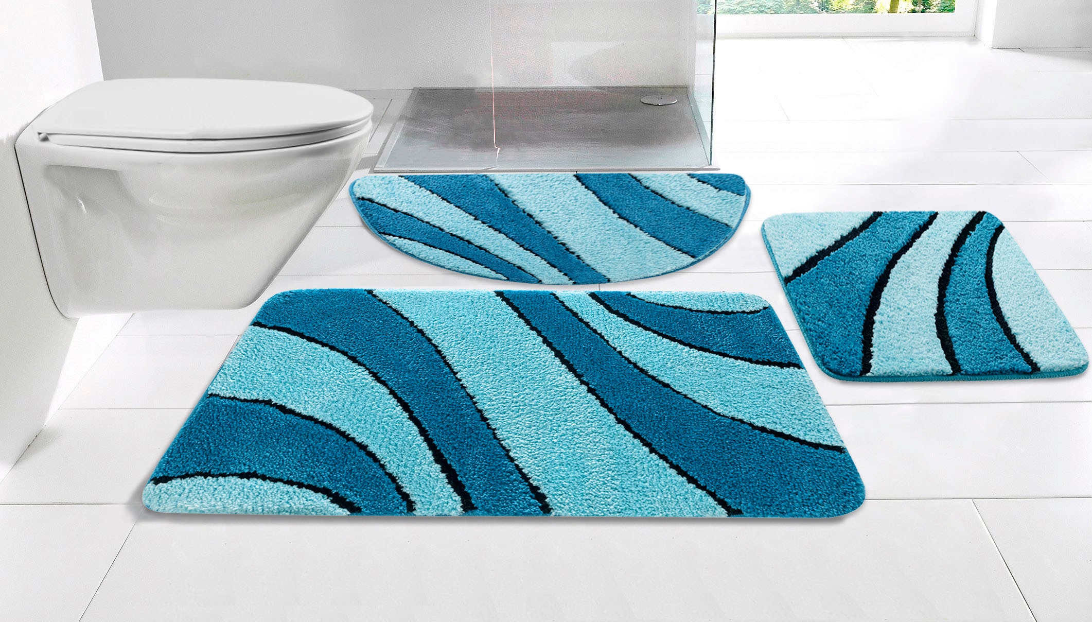 my home Badematte »Anna, Badvorleger, Badezimmer Teppich«, rutschhemmend be günstig online kaufen
