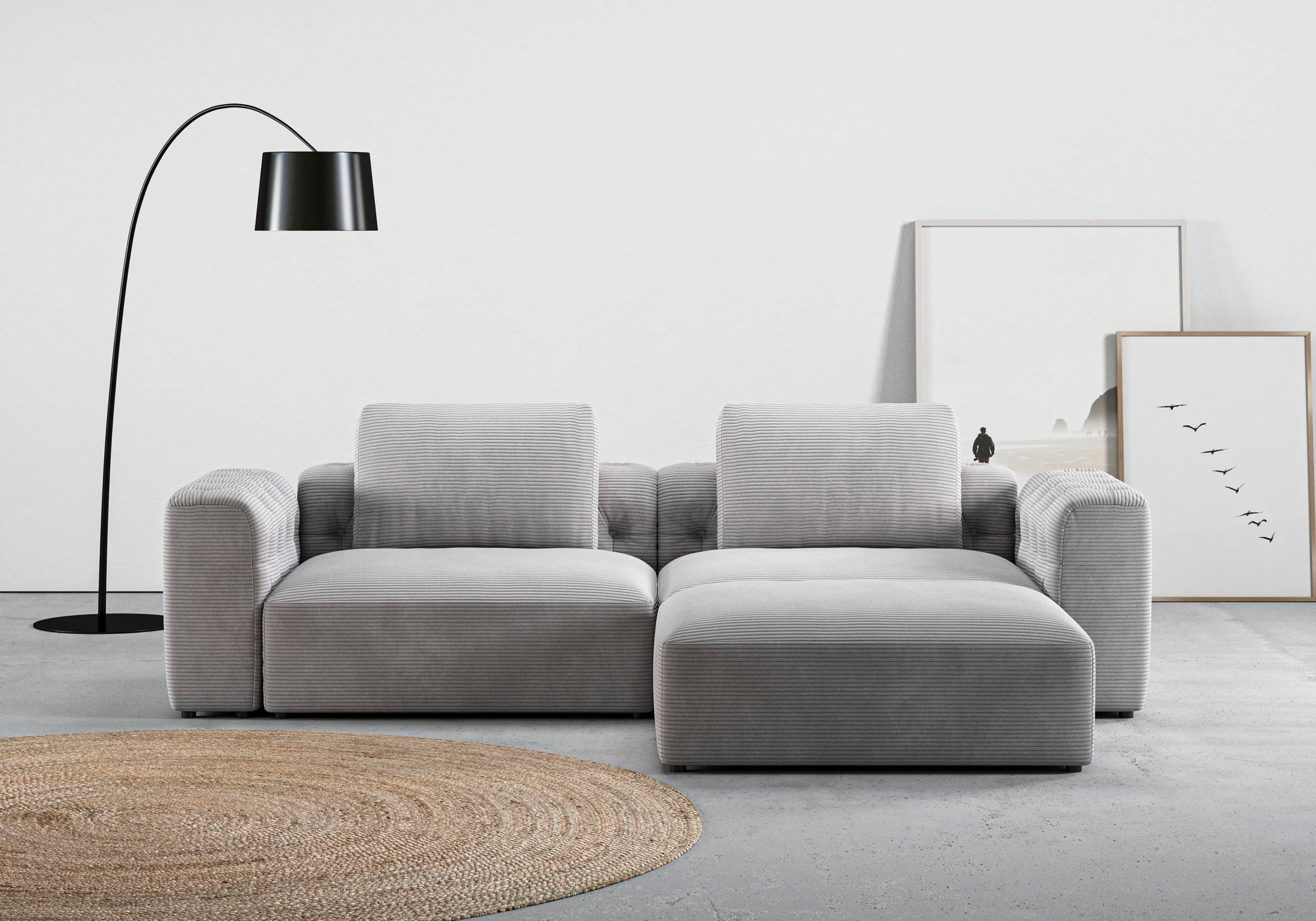 RAUM.ID Ecksofa »Cushid L-Form«, Modulset, bestehend aus 3 Teilen günstig online kaufen