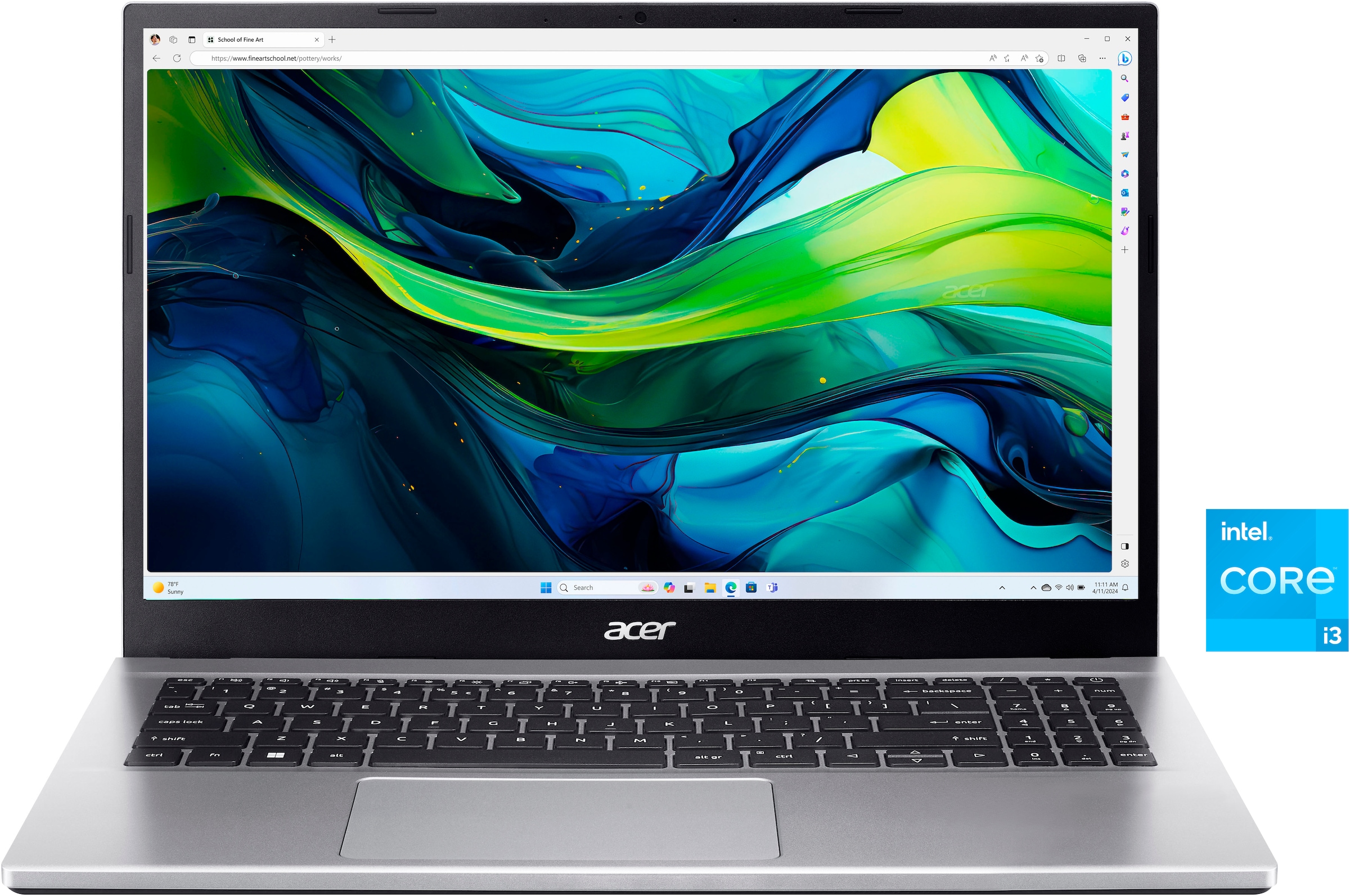 Notebook »A315-59-38NS«, 39,62 cm, / 15,6 Zoll, Intel, Core i3, UHD Graphics, 512 GB SSD