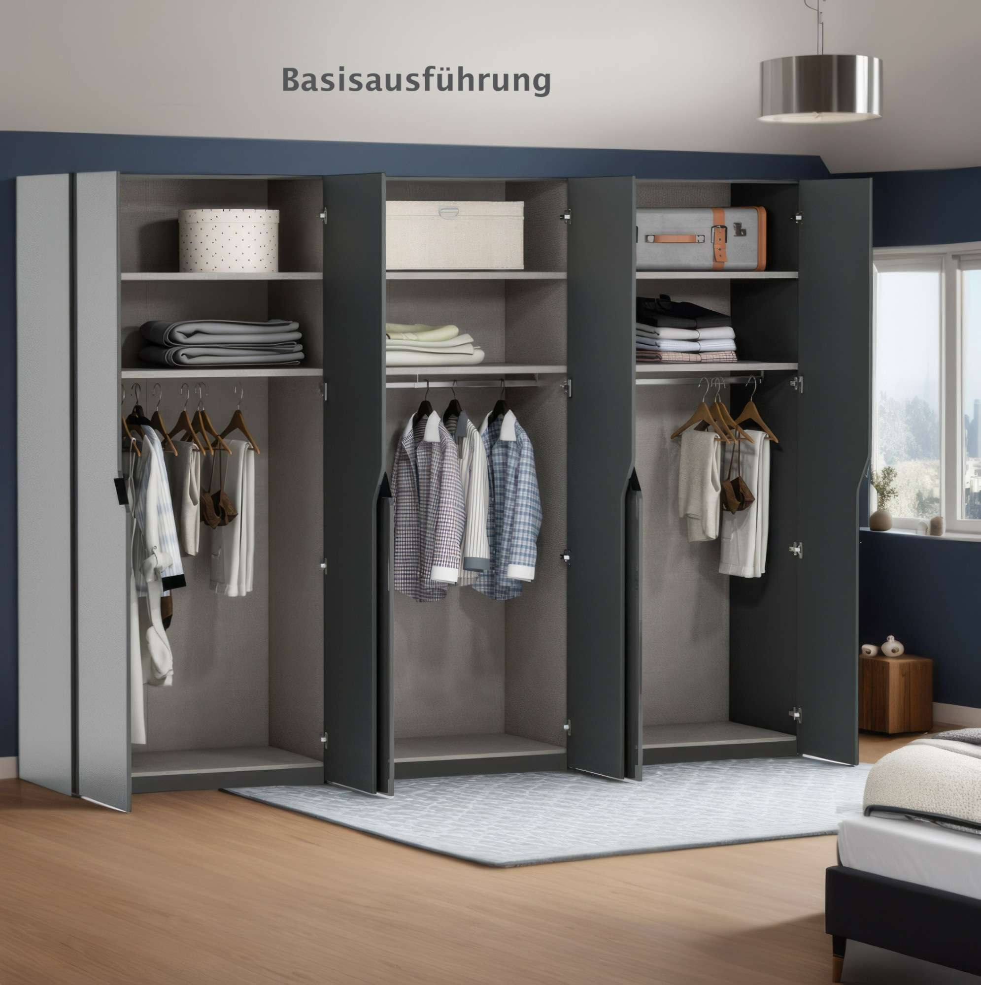 INOSIGN Kleiderschrank »AMETISTA, Drehtürenschrank, designgeformten Fronten«, Made in Italy, hochglanz lackiert, Basisausführung, Zubehör extra
