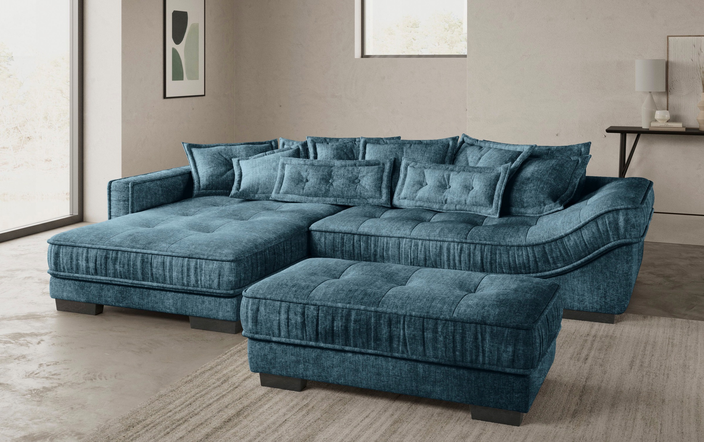 Mr. Couch Ecksofa »Diwan II DuraFlex L-Form«, DuraFlex-Kaltschaumpolsterung, bis 140 kg, 4 Bezugsqualitäten