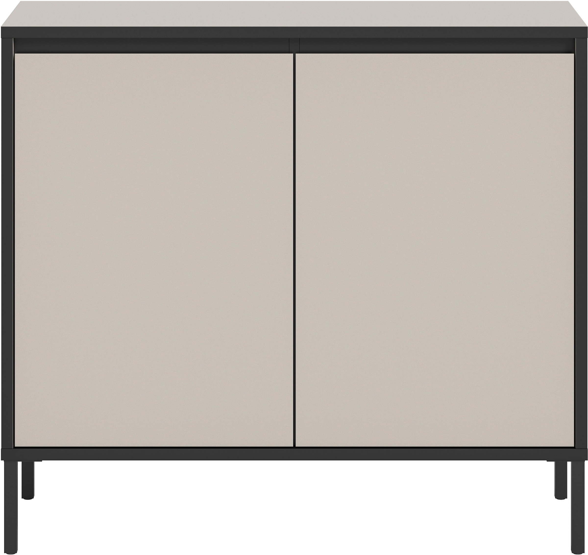 INOSIGN Kommode »NORT, Höhe: 92 cm, mit Metall Stabfuß, 2 Türen, 2 Einlegeböden«, Anrichte, Sideboard, Schrank, Board, Highboard