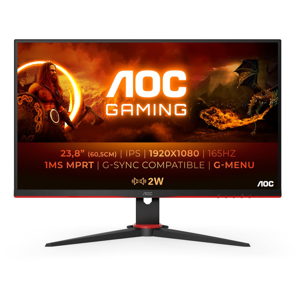 AOC Gaming-Monitor »24G2SPAE/BK«, 60,5 cm/24 Zoll, 1920 x 1080 px, Full HD, 1 ms Reaktionszeit, 144 Hz