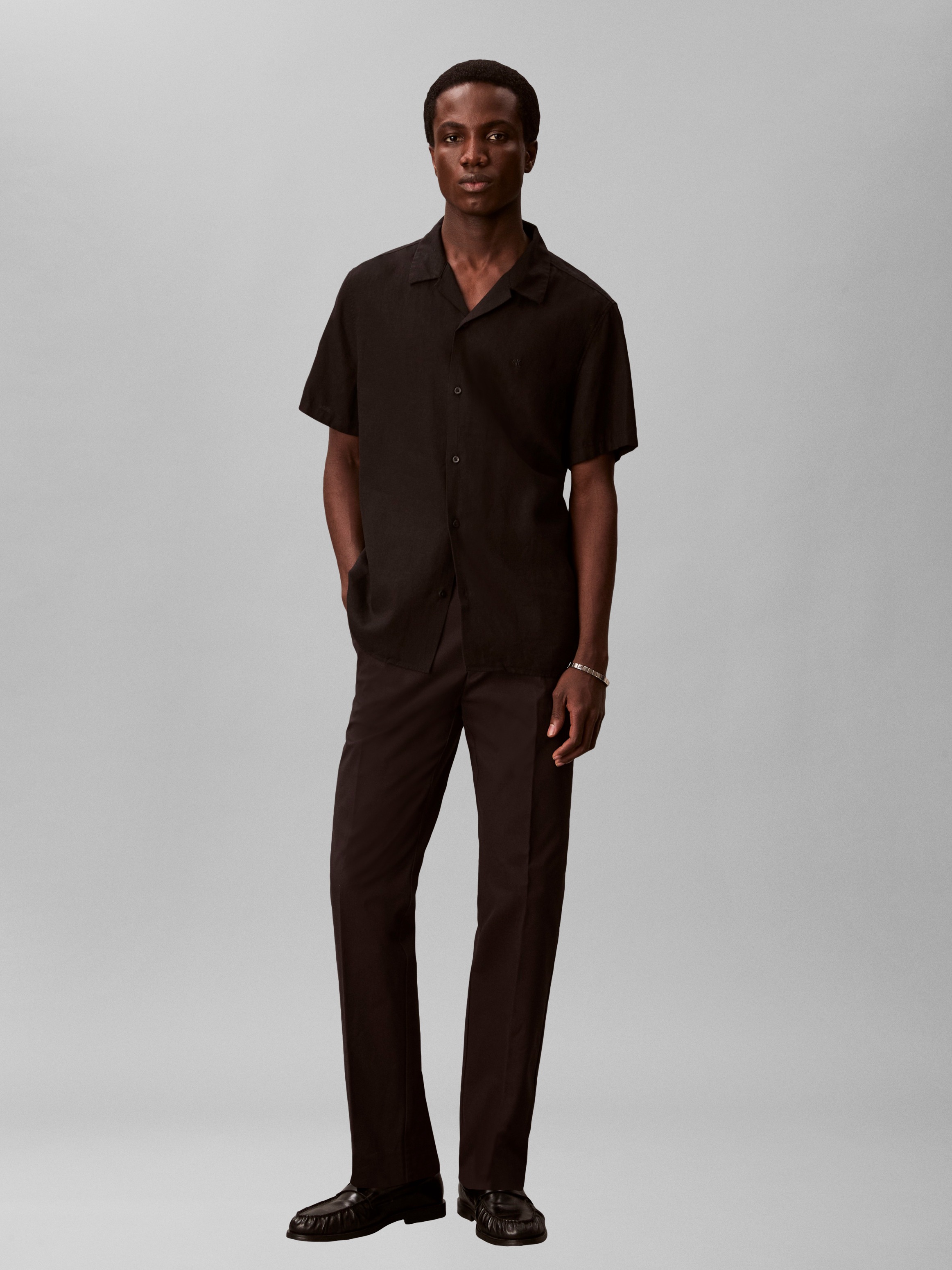 Calvin Klein Chinohose »STRAIGHT PLEATED SATEEN CHINO«  mit  Bundfalte, Straight Fit