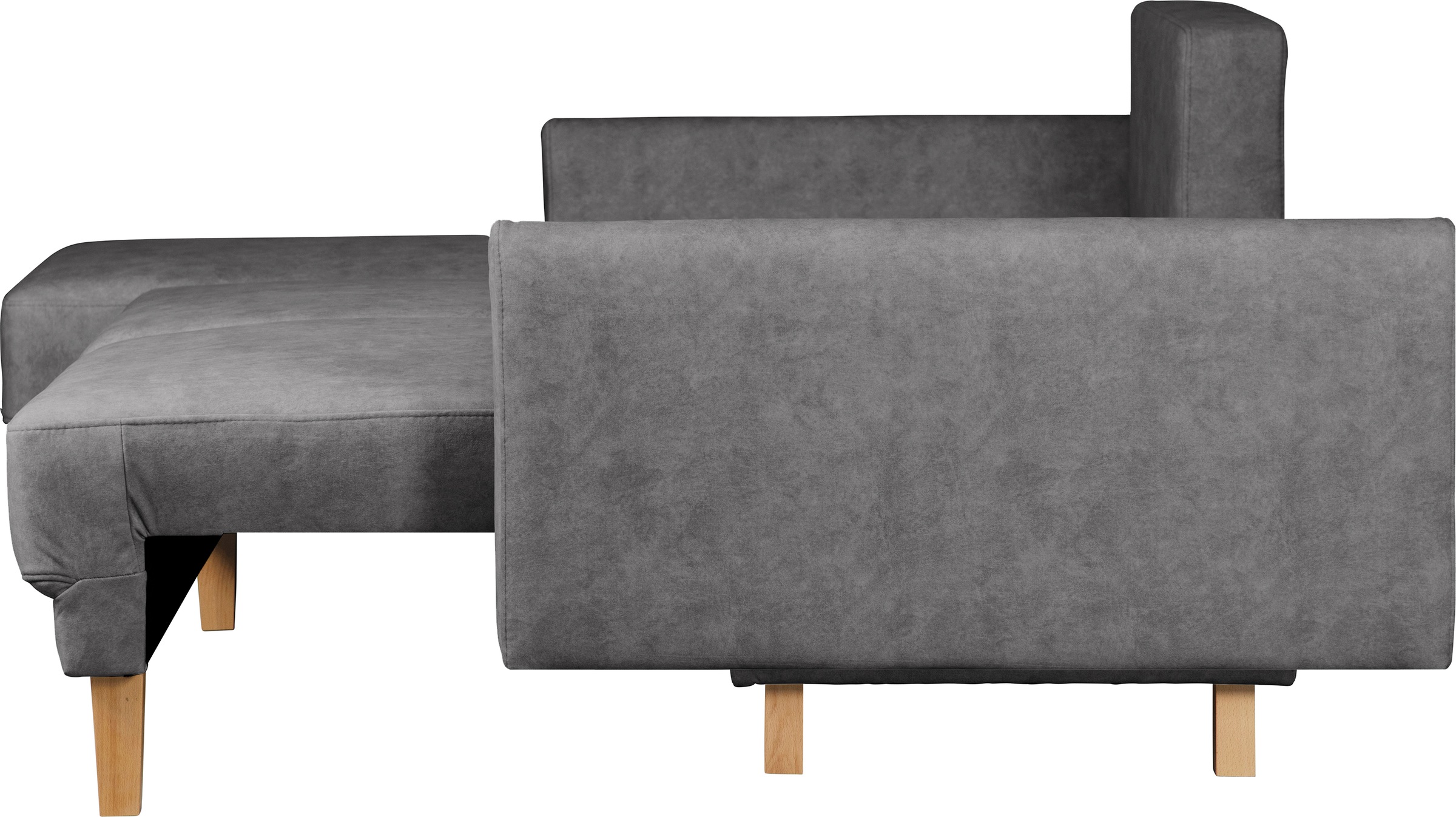 Home affaire Ecksofa »TRIPLO optionale Schlafsofa mit Bettkasten, Maße B/T/H: 234/164/89 cm«, L-Form wahlweise mit Bettfunktion - Liegefläche 132x210 cm