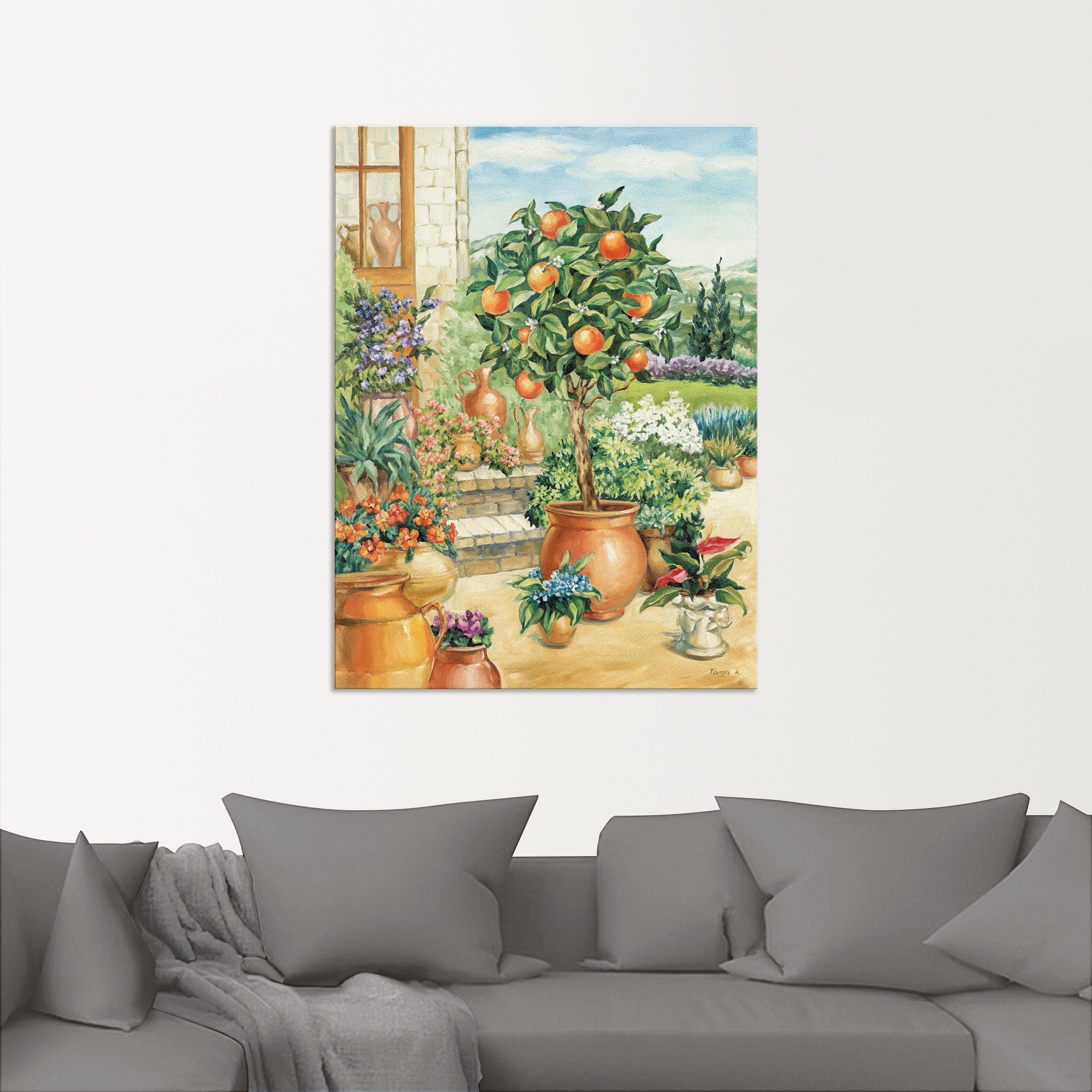 Artland Wandbild »Orangenbaum im Garten« Garten 1 Stk. tlg. als Alubild, Leinwandbild in verschied. Größen