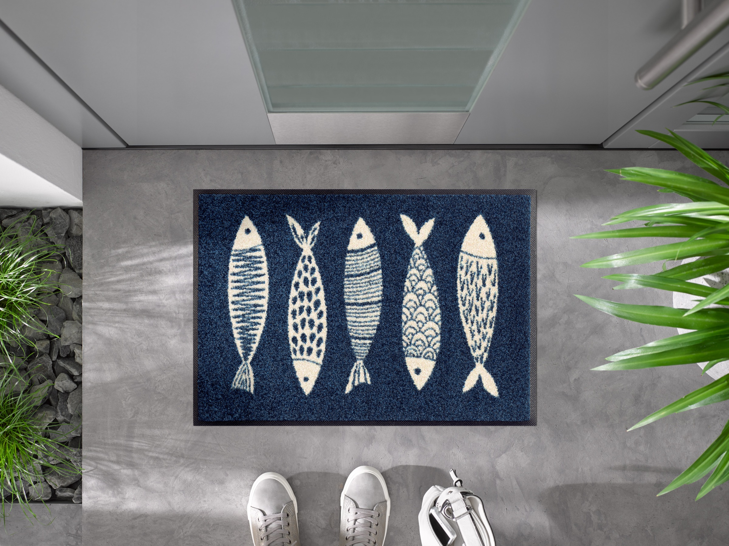 wash+dry by Kleen-Tex Fußmatte »und Läufer Fish Tango« rechteckig 7 mm Höhe