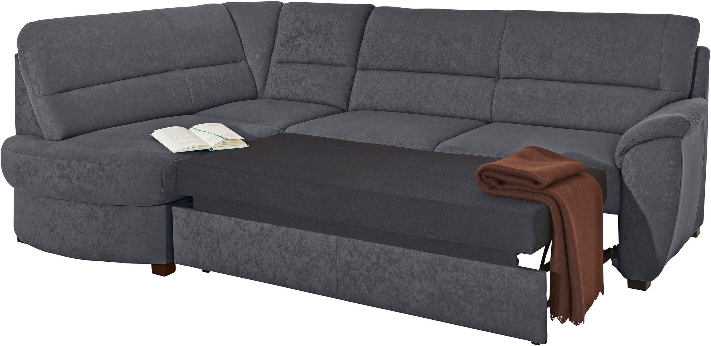 sit&more Ecksofa »Pandora L-Form«, wahlweise mit Bettfunktion und Bettkasten