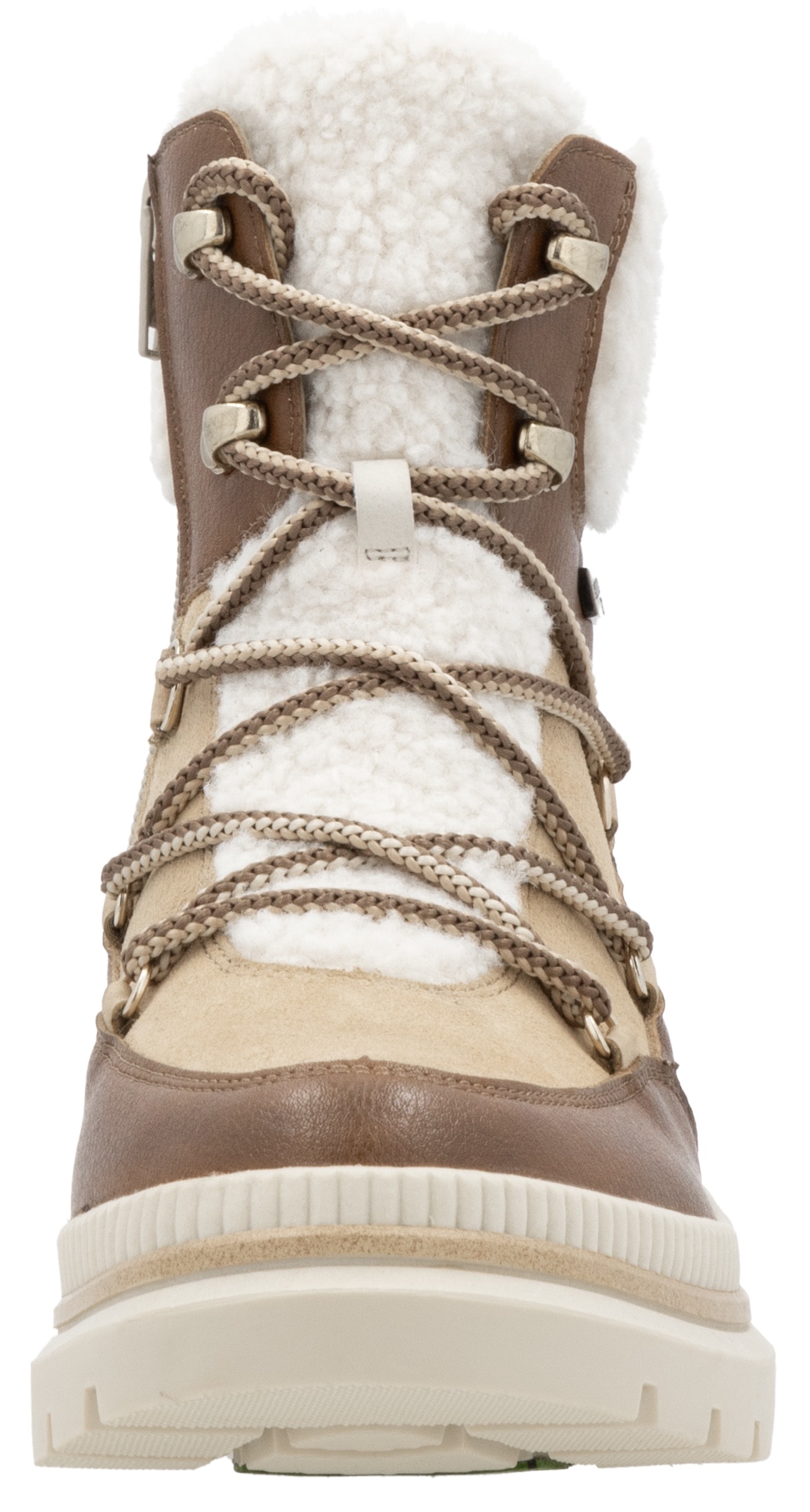 Remonte Winterboots, Blockabsatz, Winterboots, Outdoorschuh mit Ösen und Kontrastbesätzen
