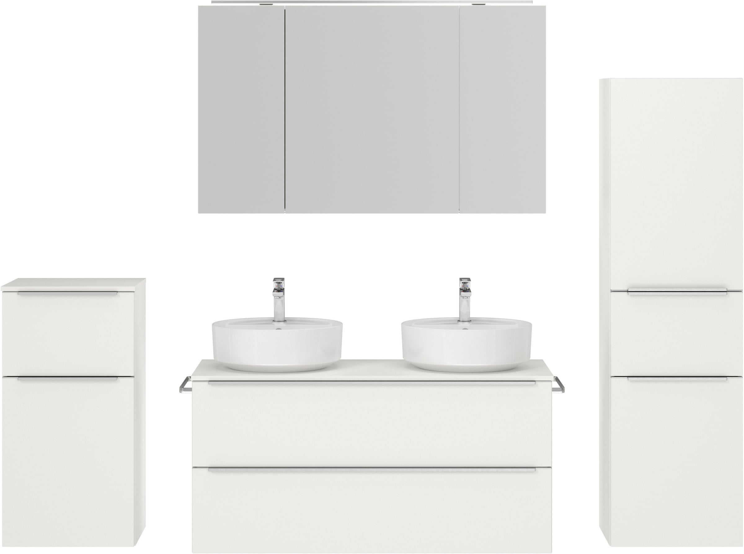 nobilia® Badmöbel-Set »Alvene«, (4 St., vormontiert, mit Soft-Close), inkl. günstig online kaufen