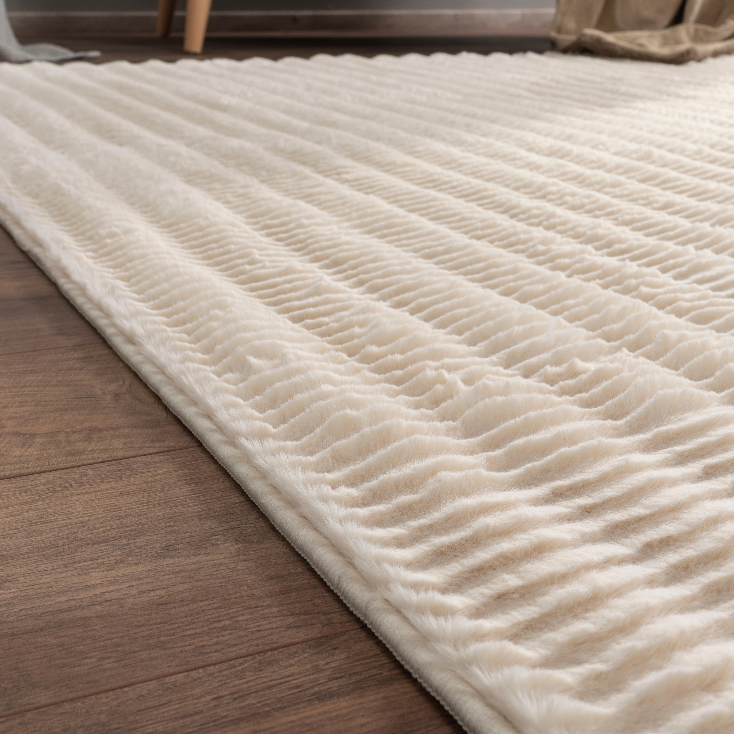 Paco Home Hochflor-Teppich »Arnheim 743«, rechteckig, 27 mm Höhe, Uni Farben, Wellen Muster, besonders weich, Hoch-Tief Effekt
