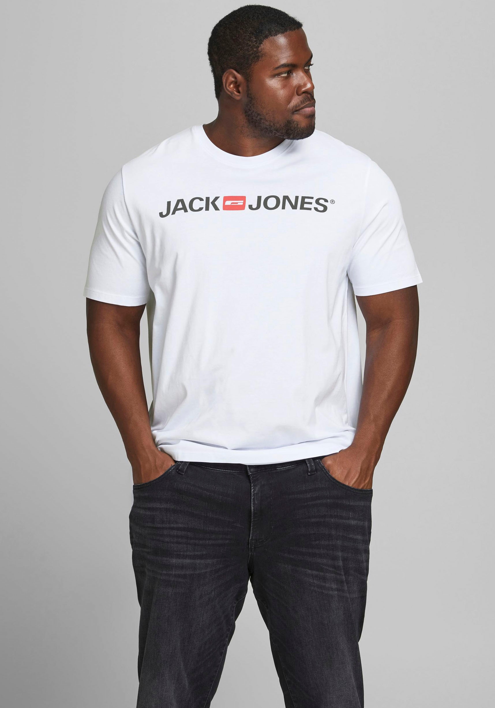 Jack & Jones PlusSize T-Shirt »CORP LOGO TEE«, bis Größe 6XL