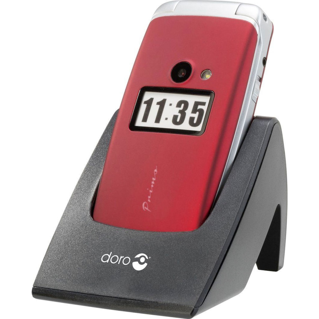 Doro Klapphandy »Primo 413«, rot, 6,1 cm/2,4 Zoll, 2 MP Kamera