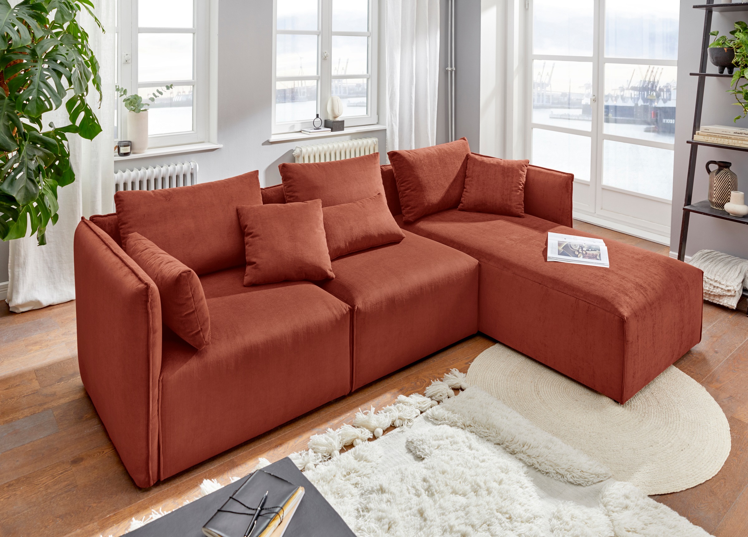 andas Ecksofa »Nöre«, (3 Teile), zusammengesetzt aus Modulen, in vielen Bezugsqualitäten und Farben