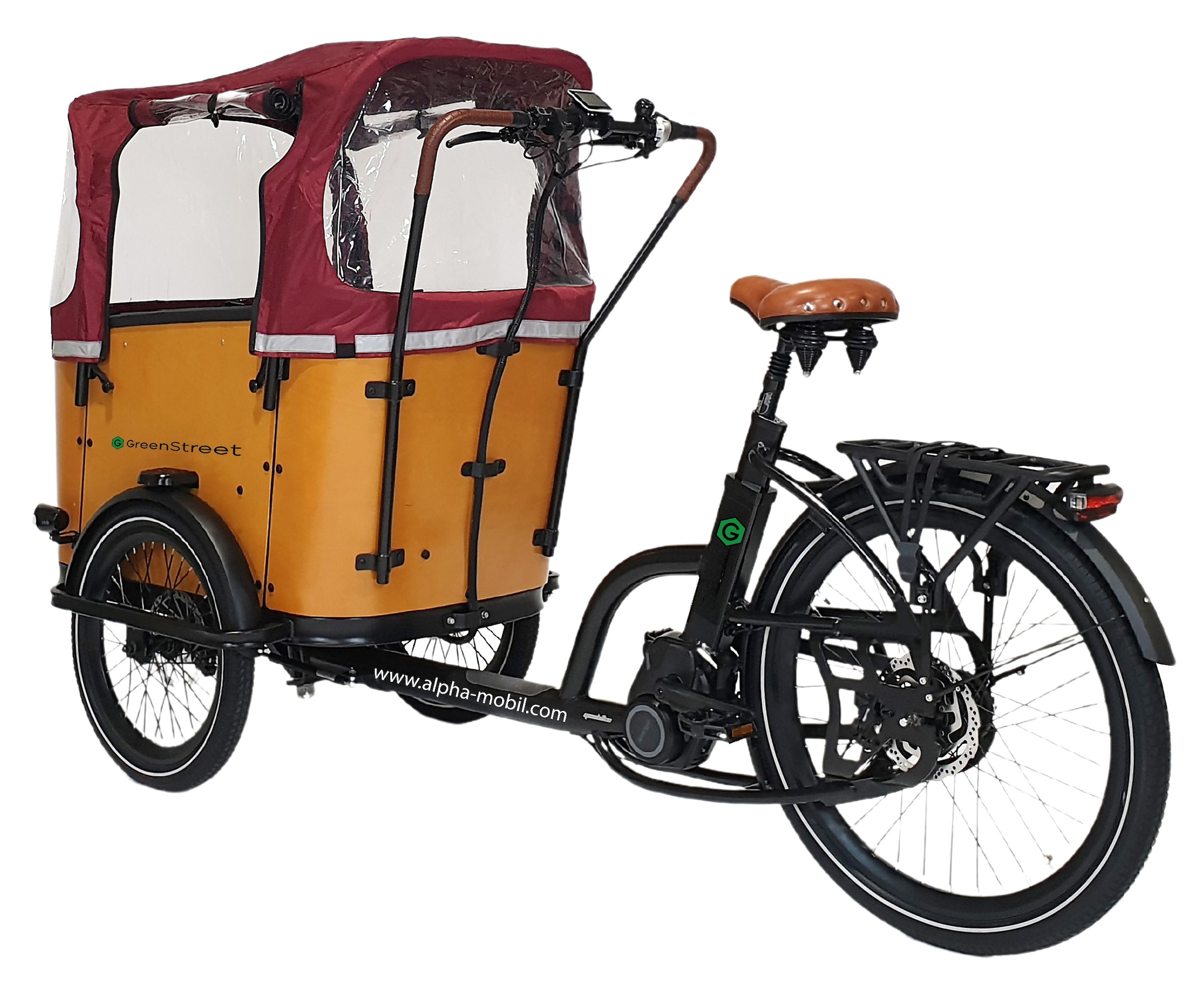 GreenStreet »Family-Cargo 672 Wh« 8 Gang Shimano Nexus Schaltwerk Nabenschaltung Mittelmotor 250 W Blinker