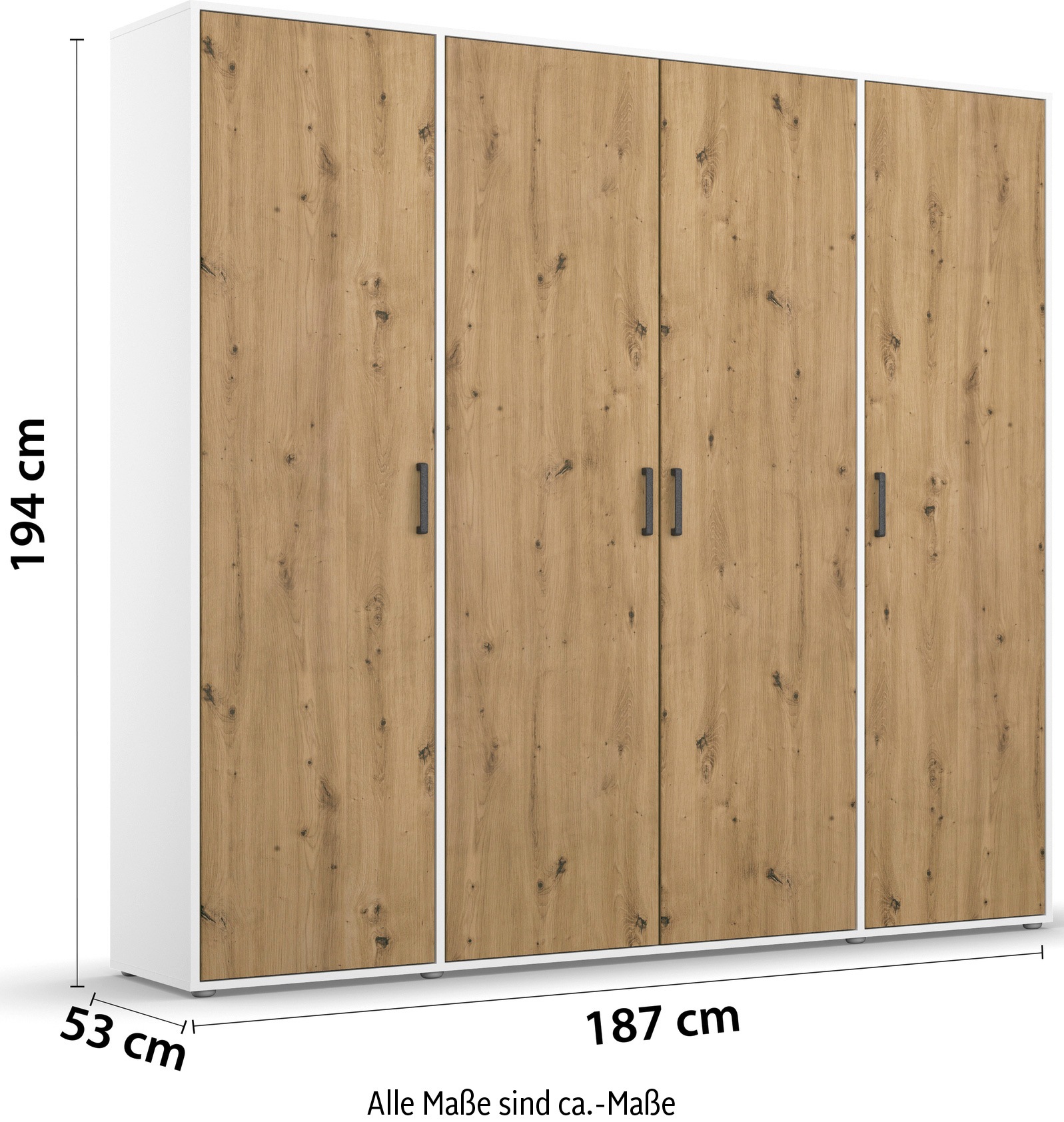 rauch Kleiderschrank »VOYAGER Otto´s Choice Garderobe Wäscheschrank TOPSELLER Schlafzimmer«, (in 3 verschiedenen Ausstattungen BASIC/CLASSIC/PREMIUM), Schrank mit modernen Griffen in viel Stauraum MADE IN GERMANY