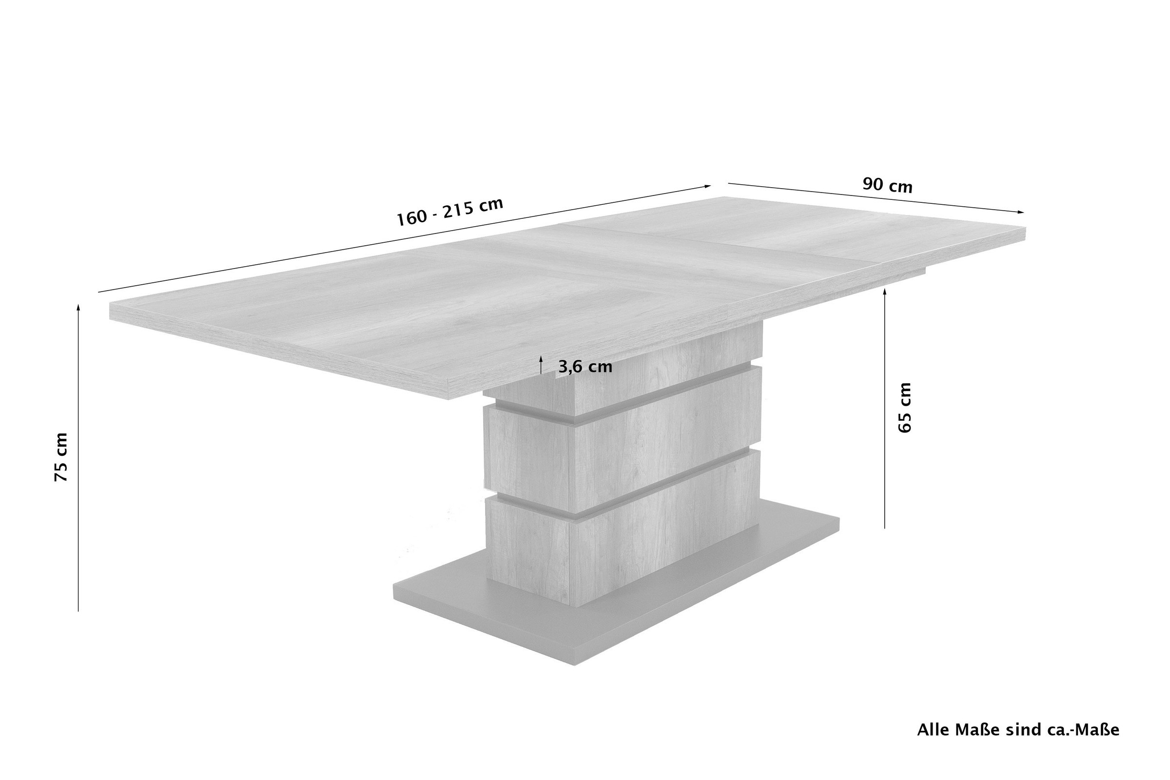 10. Bild von byLIVING Esstisch »Bea«, mit Auszugfunktion, in 2 Breiten 140-190 cm oder 160-215 cm