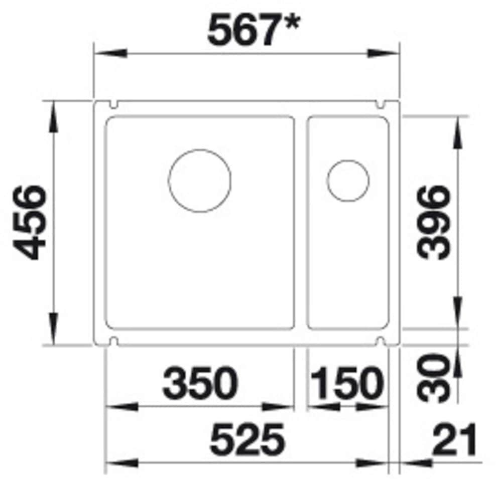 Blanco Küchenspüle »SUBLINE 350/150-U« 1 Stk. tlg. erhältlich in mehreren Farben