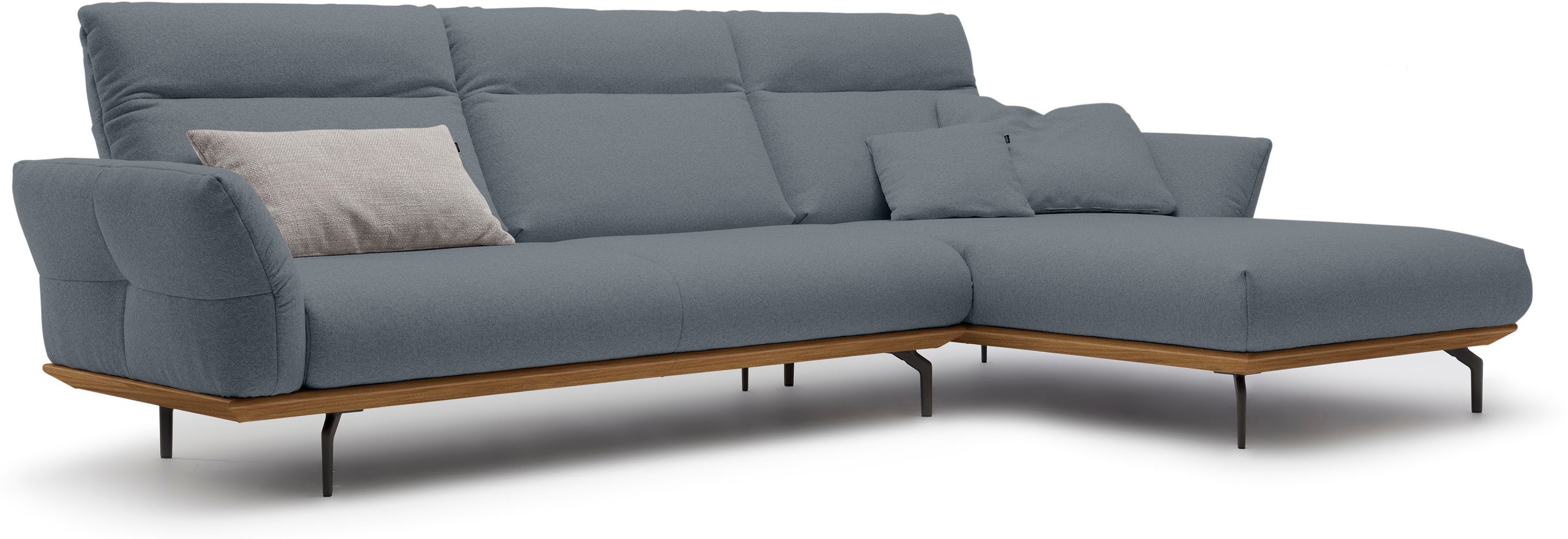 Creation BY ROLF BENZ Ecksofa »CR.460«, Sockel in Nussbaum, Winkelfüße in U günstig online kaufen