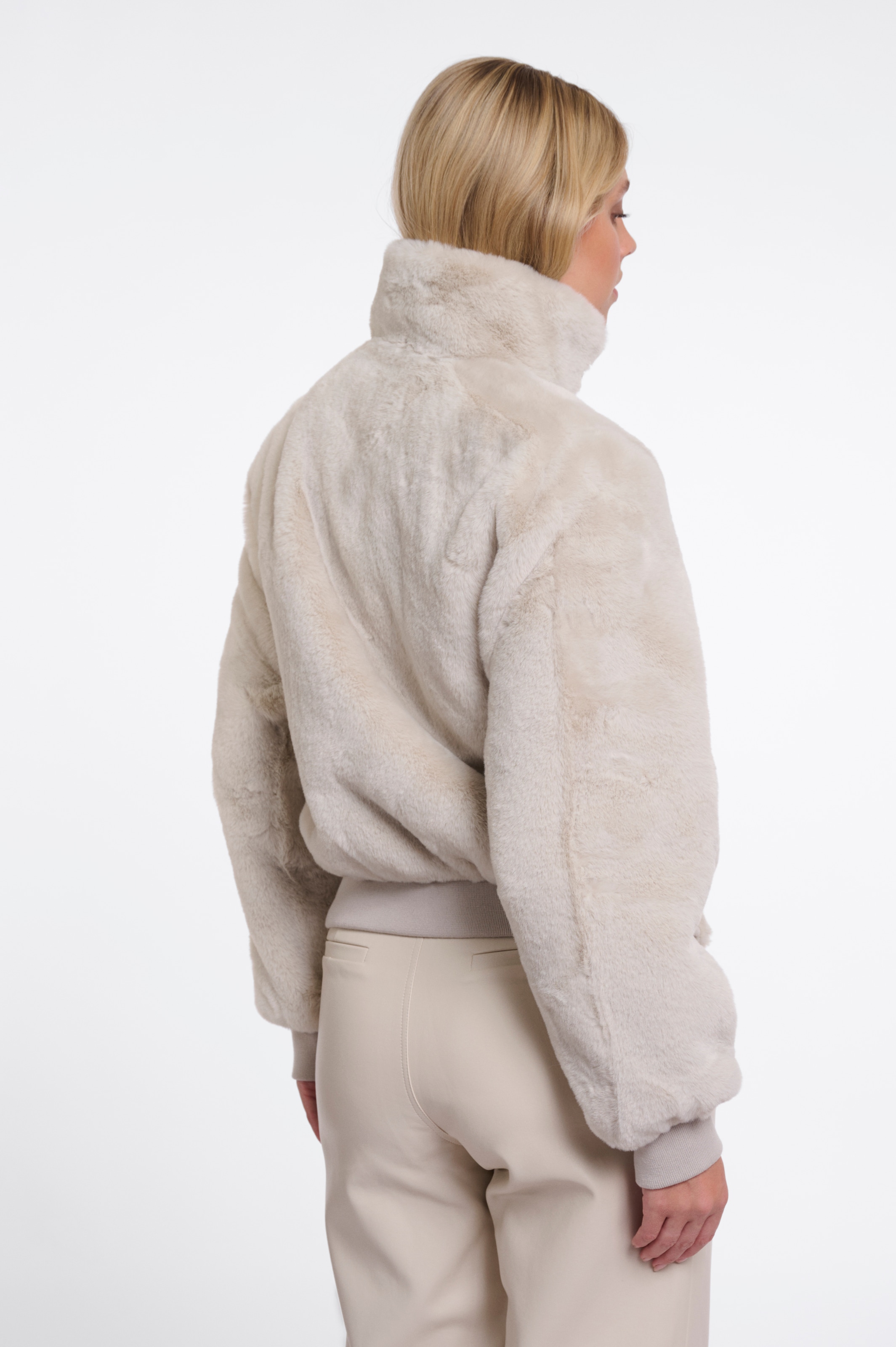 Rino & Pelle Fellimitatjacke »AMBRA« mit Riemen-Detail