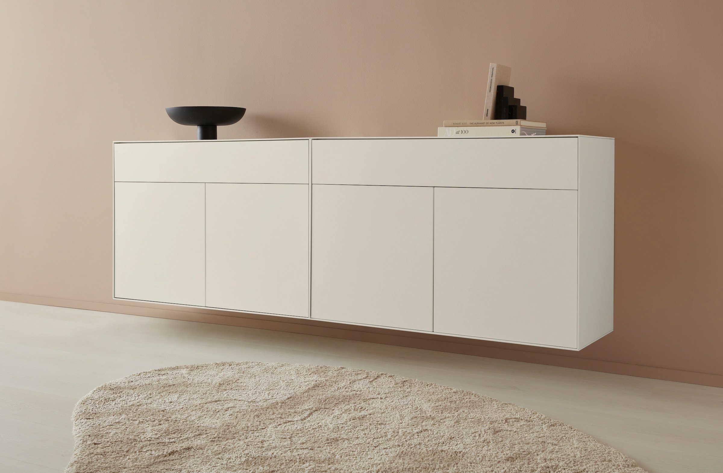 Sideboard »Essentials«, (2 St.), Breite: 224cm, MDF lackiert, Push-to-open-Funktion