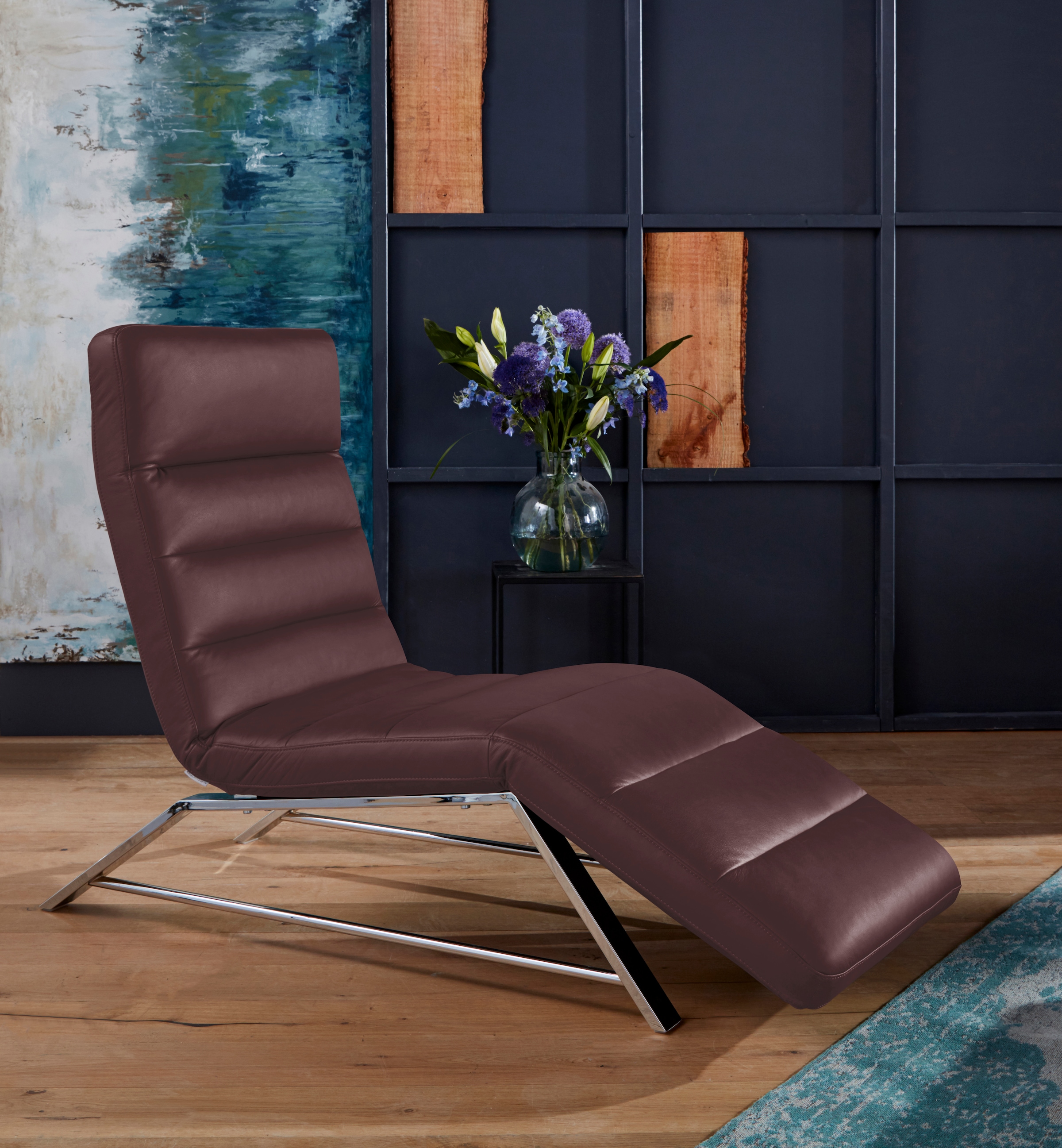 W.SCHILLIG Relaxliege »daily dreams«, Funktionsliege wahlweise mit Motor, Gestell Chrom, Breite 65 cm
