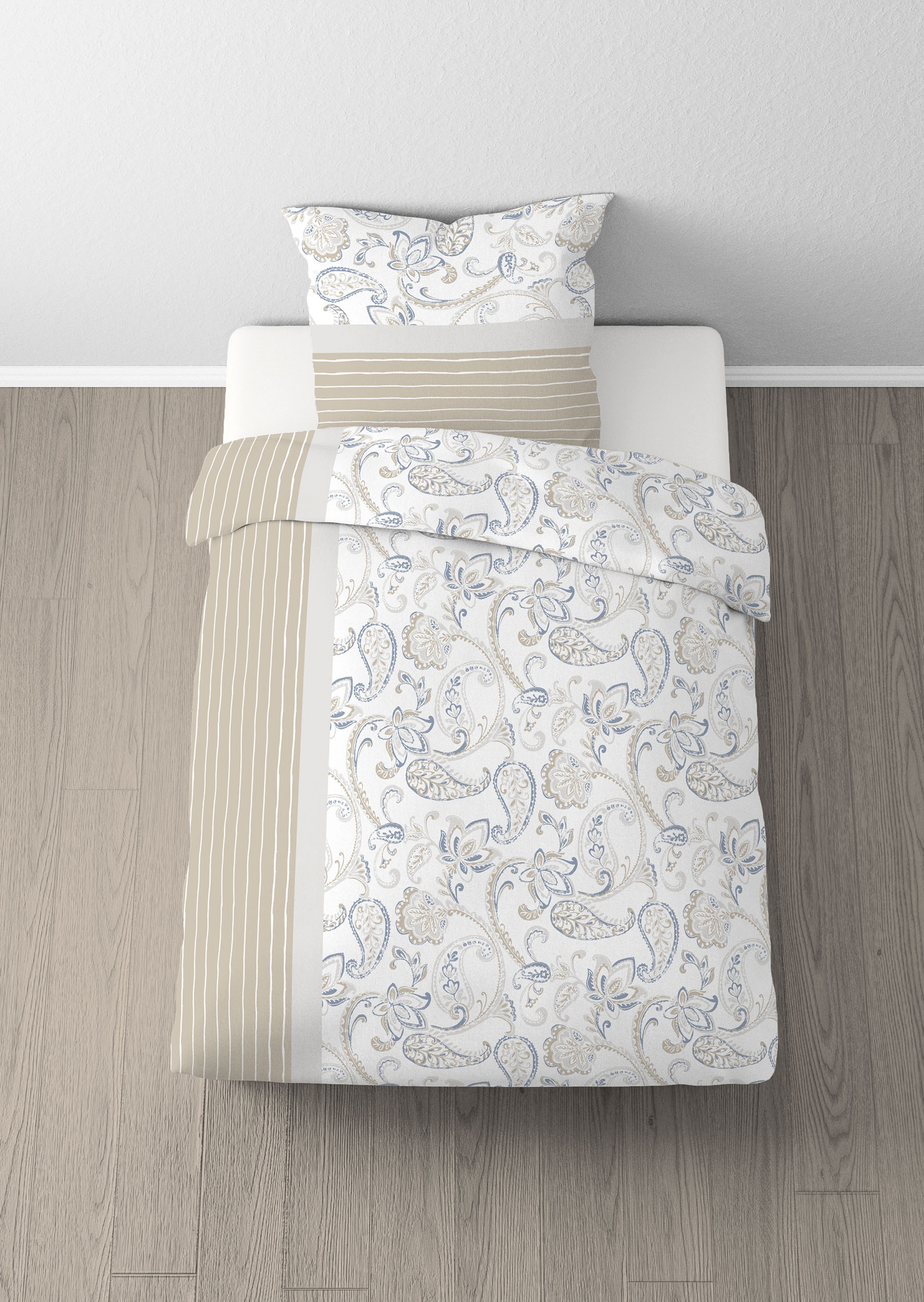 Castell - Markenbettwäsche Bettwäsche »0351110«, Poly-Cotton, wohlig warm, pflegeleicht, atmungsaktiv, Reißverschluss