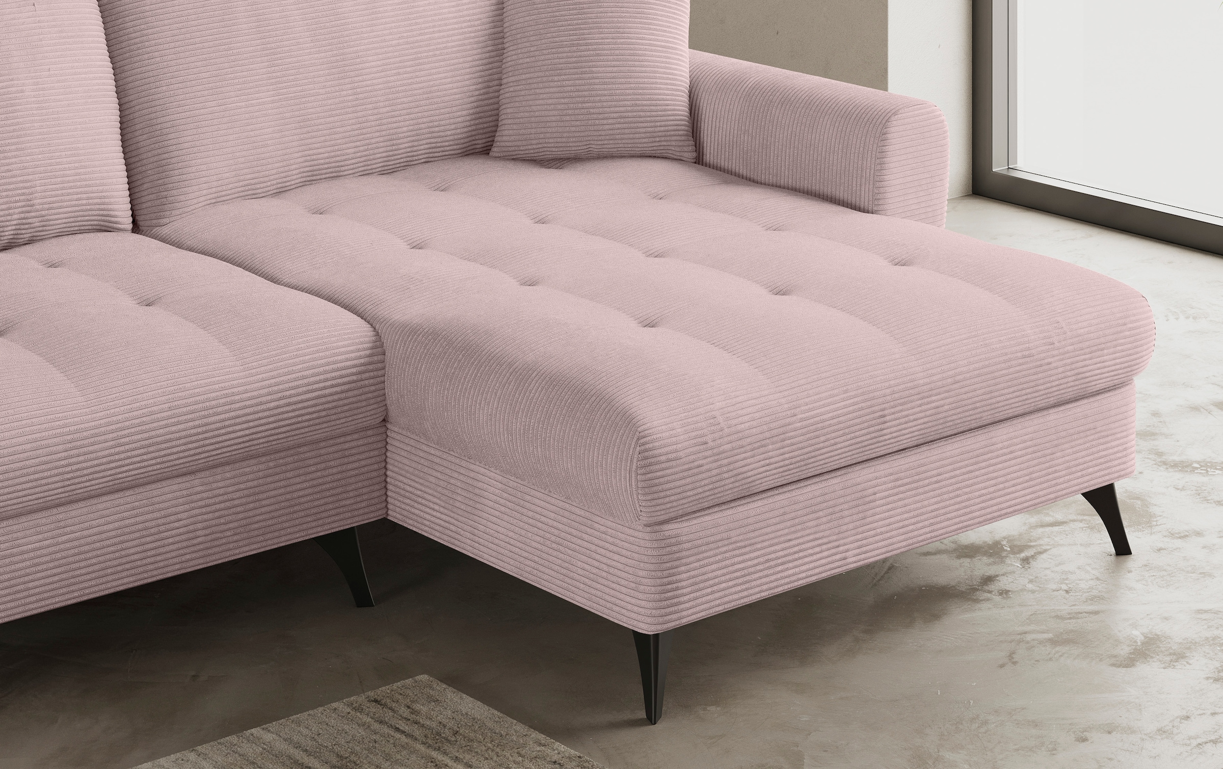 Mr. Couch Ecksofa »Blackburn II L-Form«, Wahlweise mit Kaltschaumpolsterung bis 140 kg belastbar