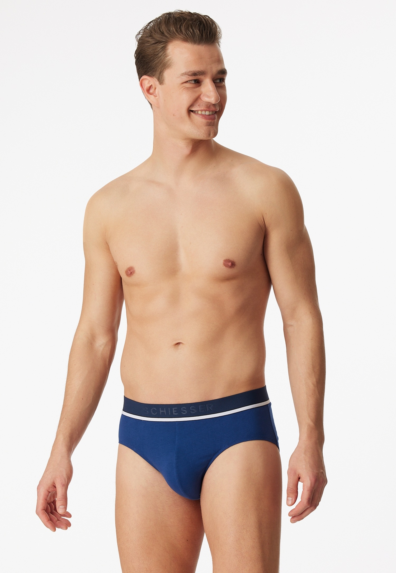 Schiesser Rioslip »"95/5"«, (3er-Pack), mit sportlichem Logo-Webgummibund mit schmalen weißem Ansatz