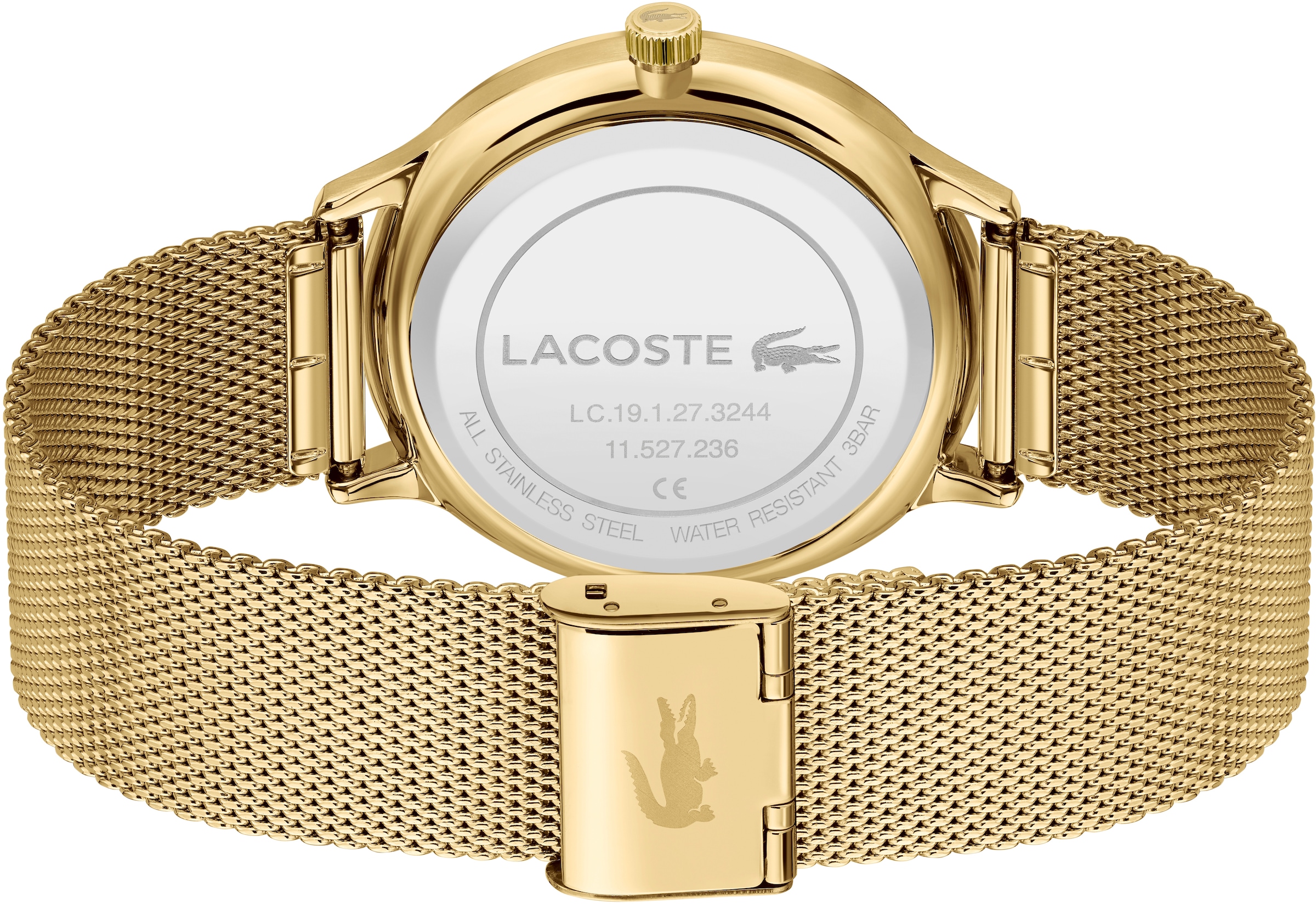 Lacoste Quarzuhr »LACOSTE CLUB«, Armbanduhr, Herrenuhr, Datum, Mineralglas, Edelstahlarmband