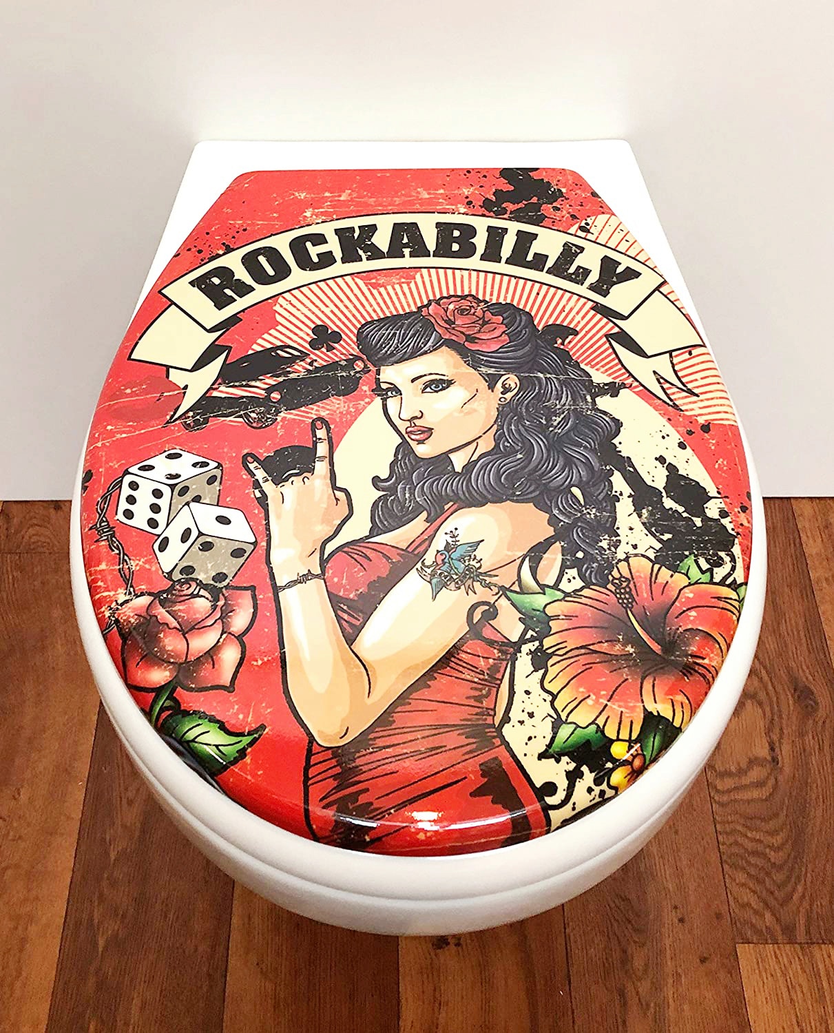 ADOB WC-Sitz »Rockabilly«, Absenkautomatik, zur Reinigung abnehmbar