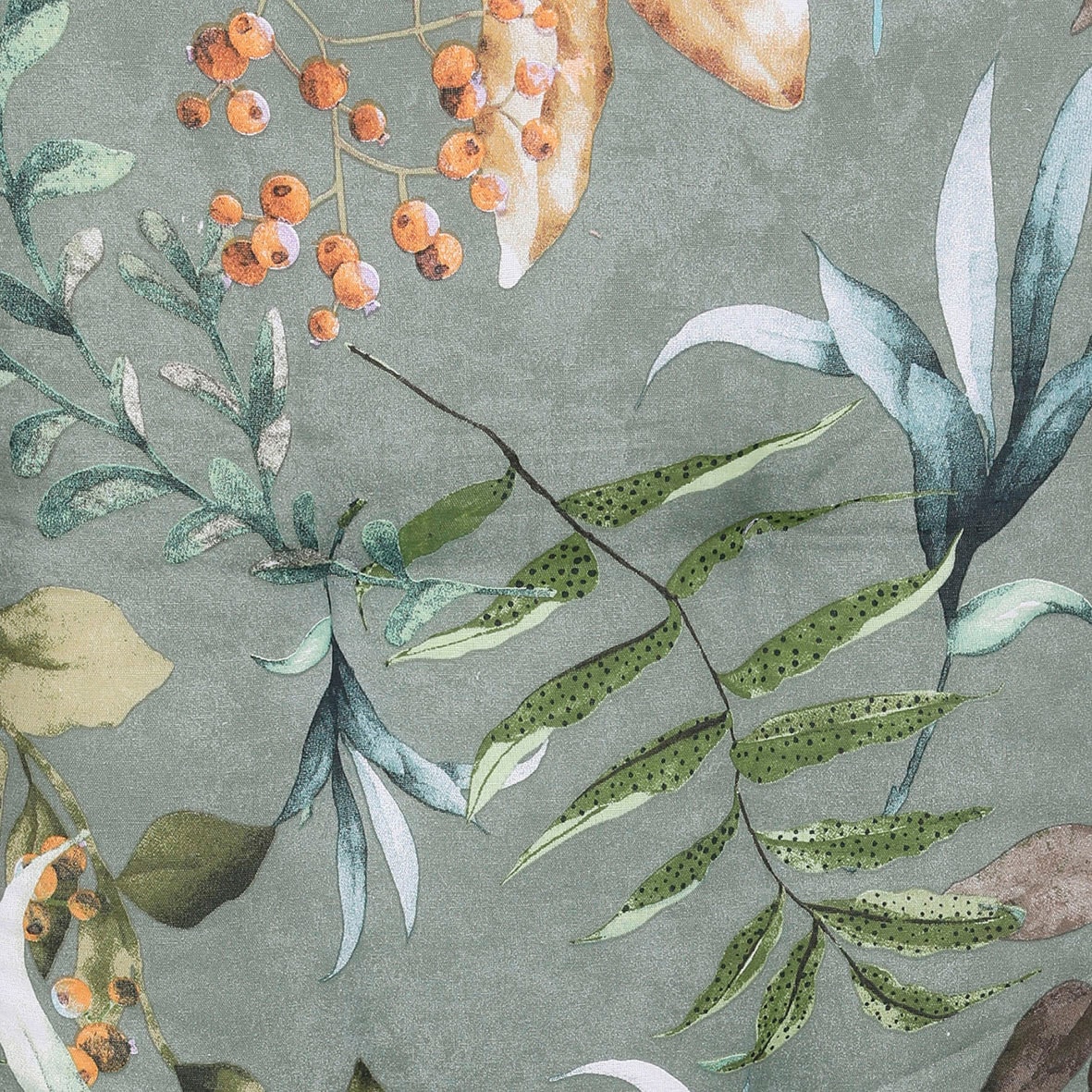 GO-DE Liegenauflage Blätter / Beeren grün - Maße BxLxH ca.: 60 cm x 190 cm x 7 cm