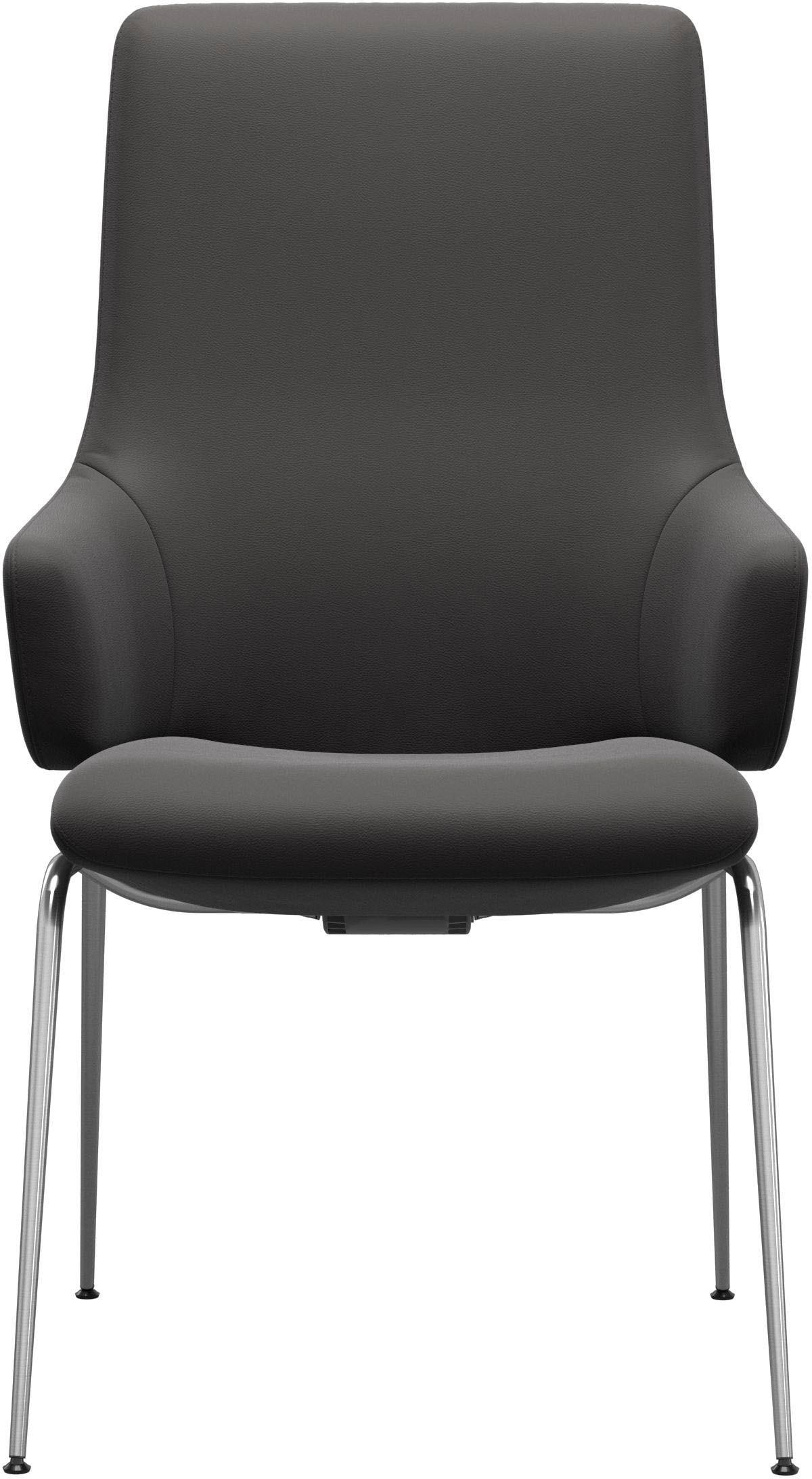 Stressless® Polsterstuhl »Laurel«, Leder PALOMA, High Back mit Armlehne, Größe L, mit Beinen aus Stahl in Schwarz matt