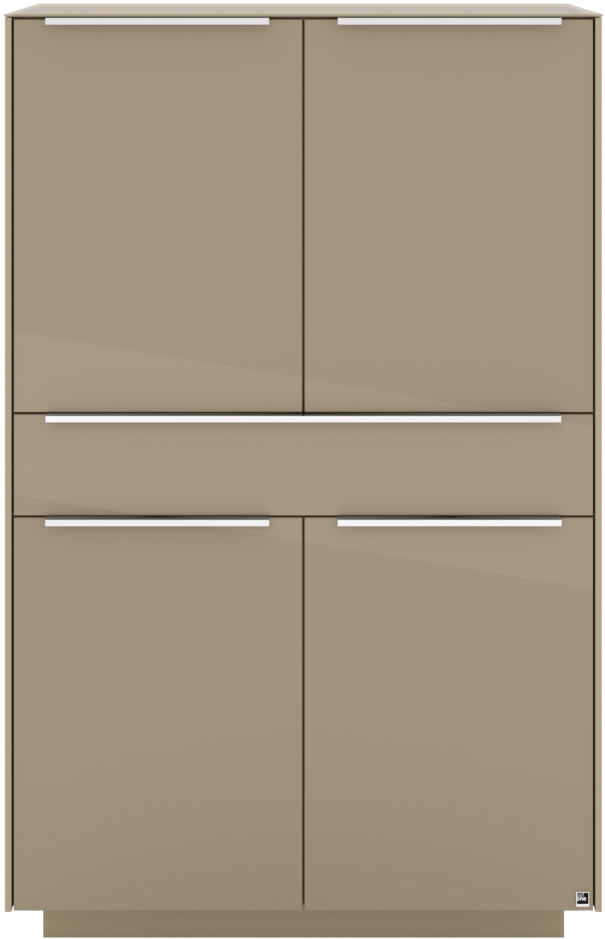 set one by Musterring Highboard »Reno« 1 Stk. tlg. Mit Sockel in diversen Farben, 148 cm Höhe & Farbauswahl