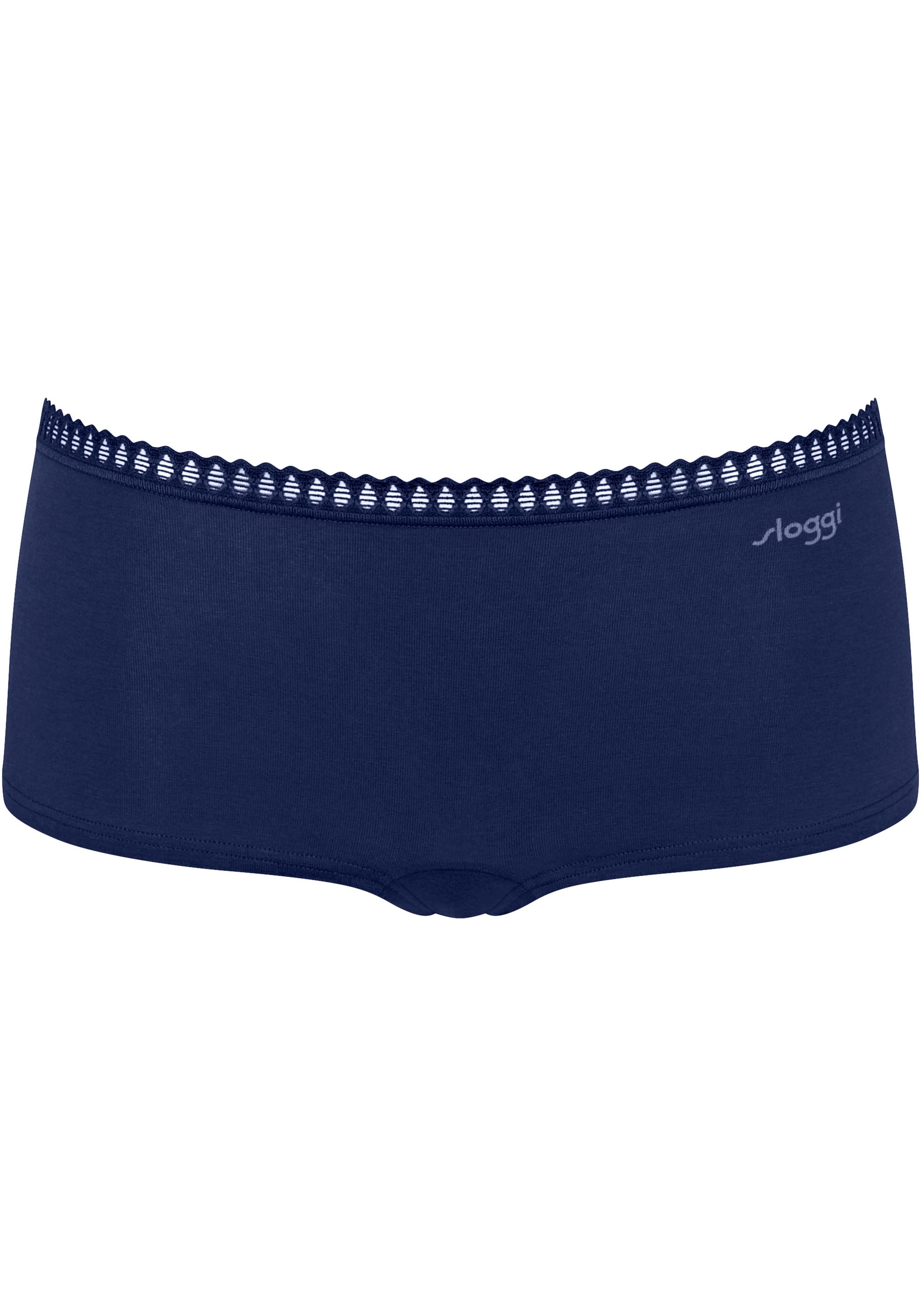 sloggi Panty »GO Crush Short C3P«, (Packung, 3 St.), Spitzendetails