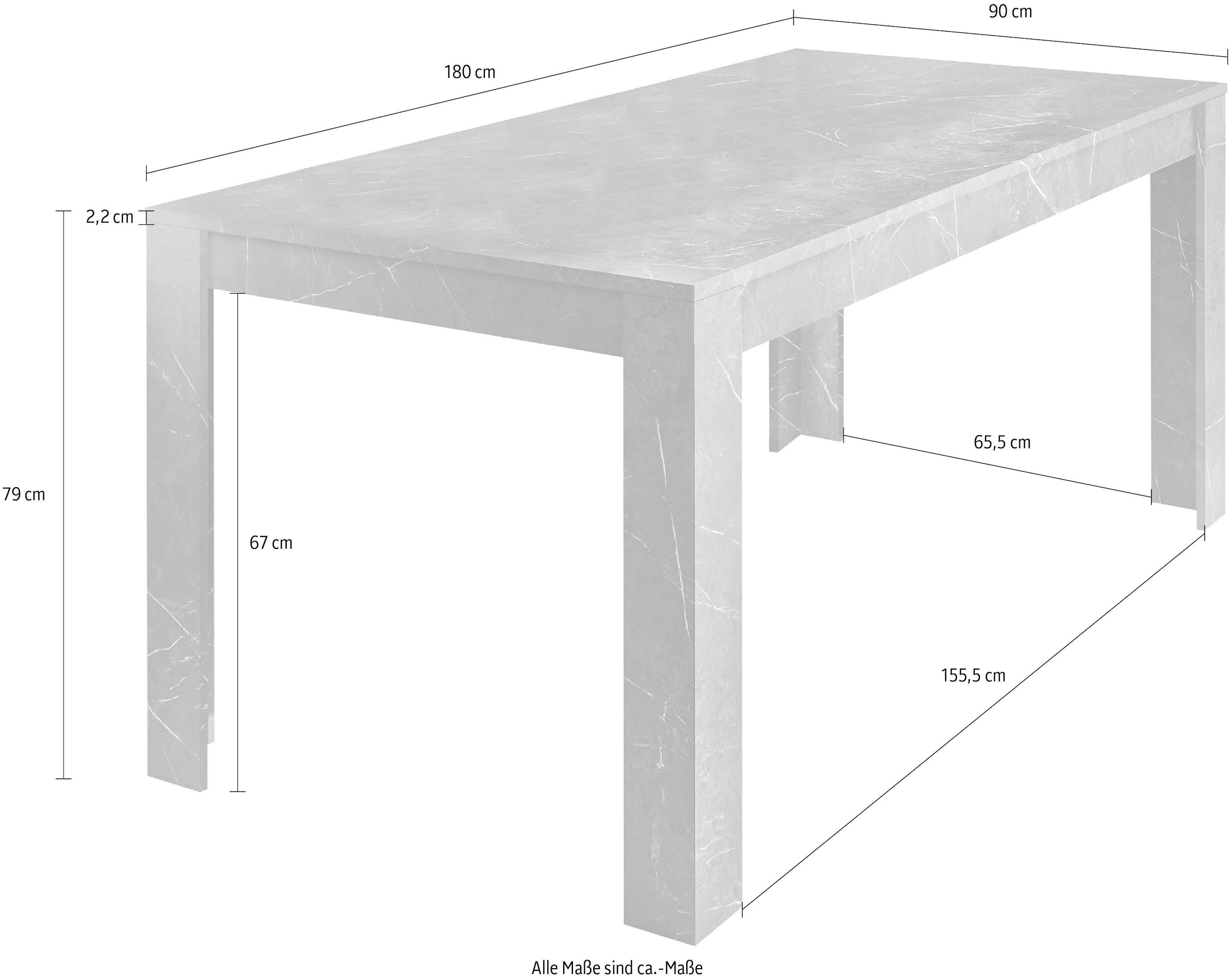 Rechnung auf kaufen cm »Carrara«, Breite Esstisch LC 180