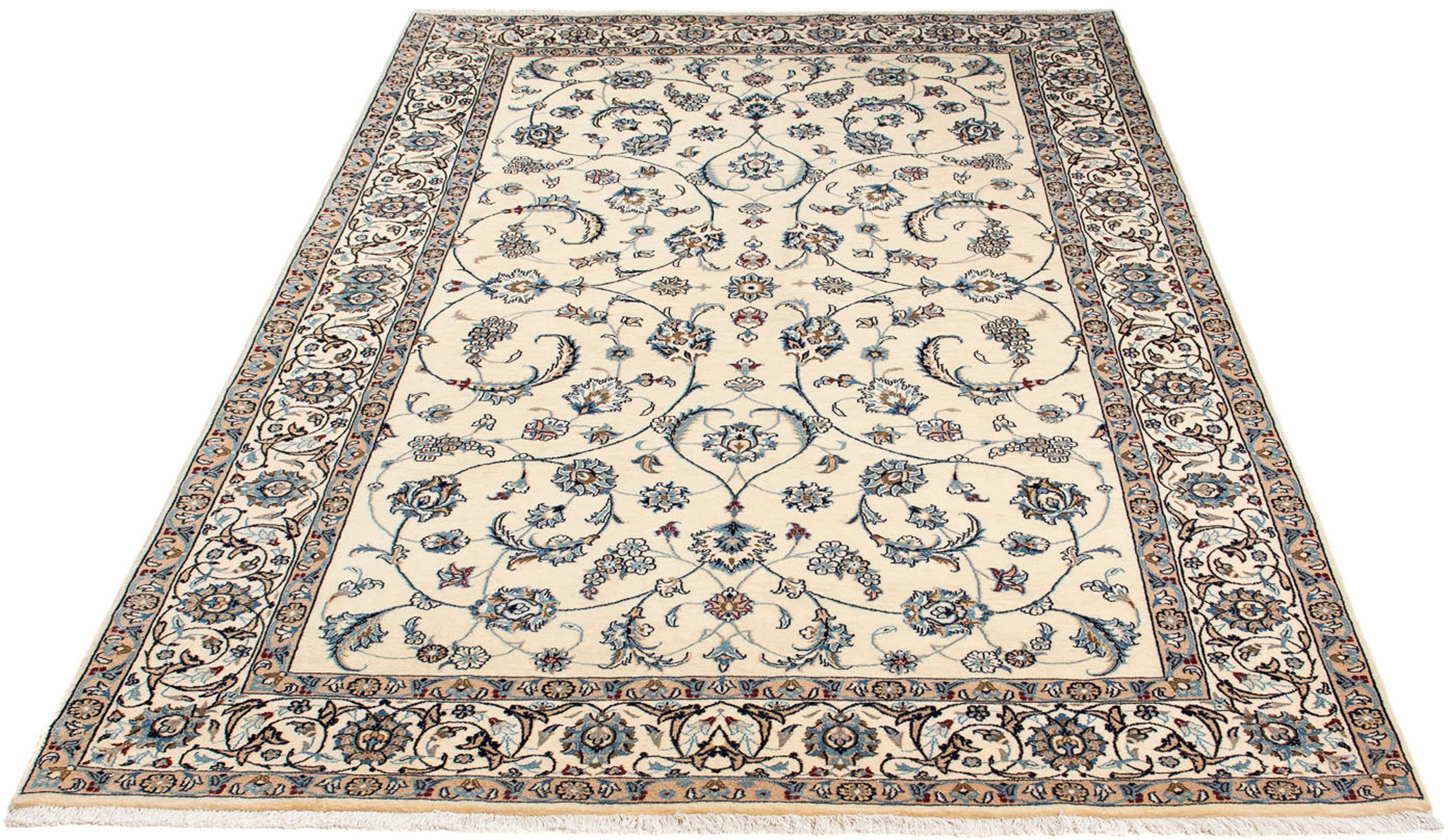 morgenland Orientteppich »Perser - Nain - Premium - 210 x 130 cm - beige«, günstig online kaufen