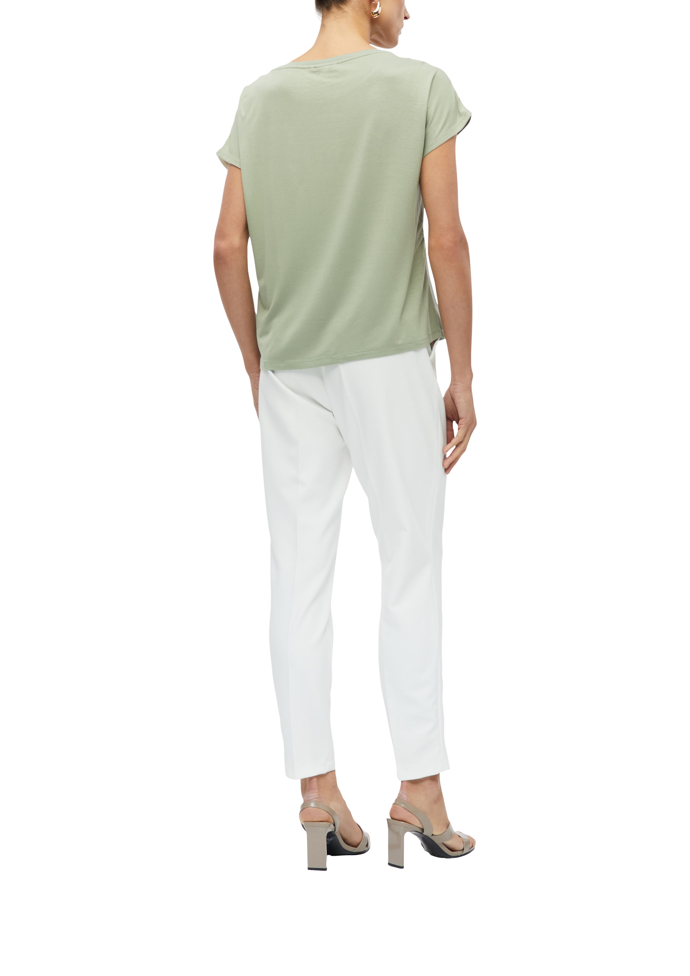 s.Oliver BLACK LABEL Kurzarmshirt Sommershirt mit grafischem Muster